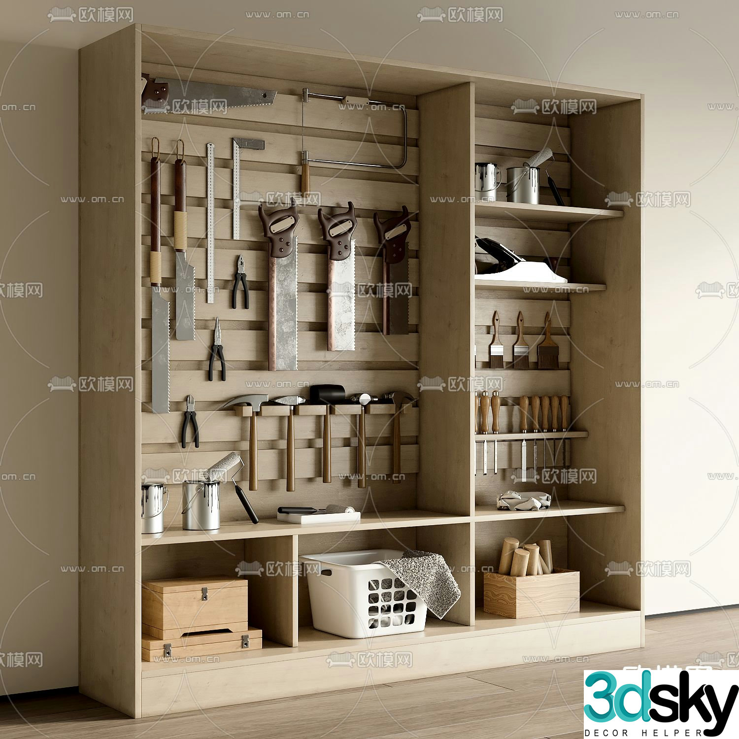 Modern tool cabinet 3d model