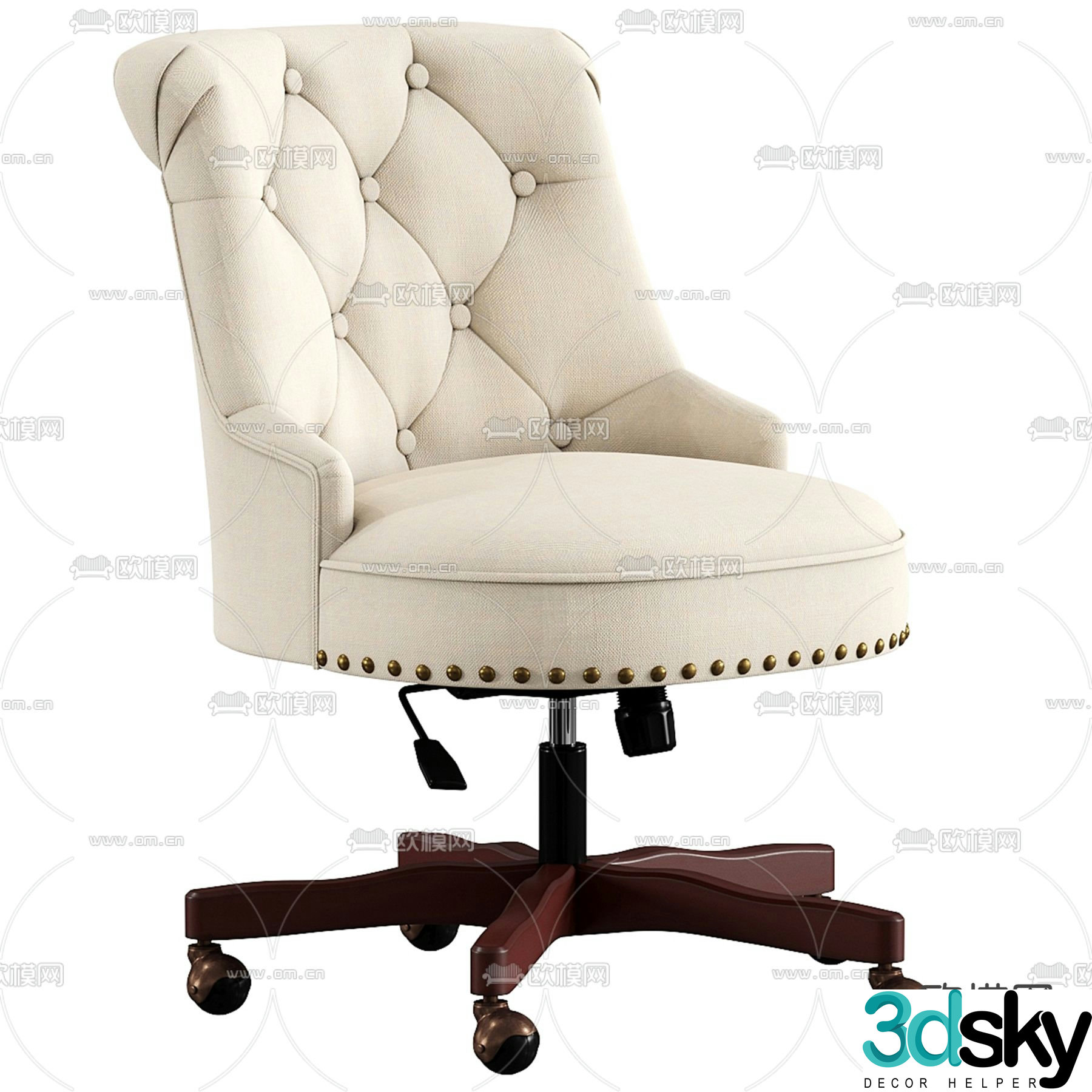 Simple European office chair executive chair boss chair 3D model