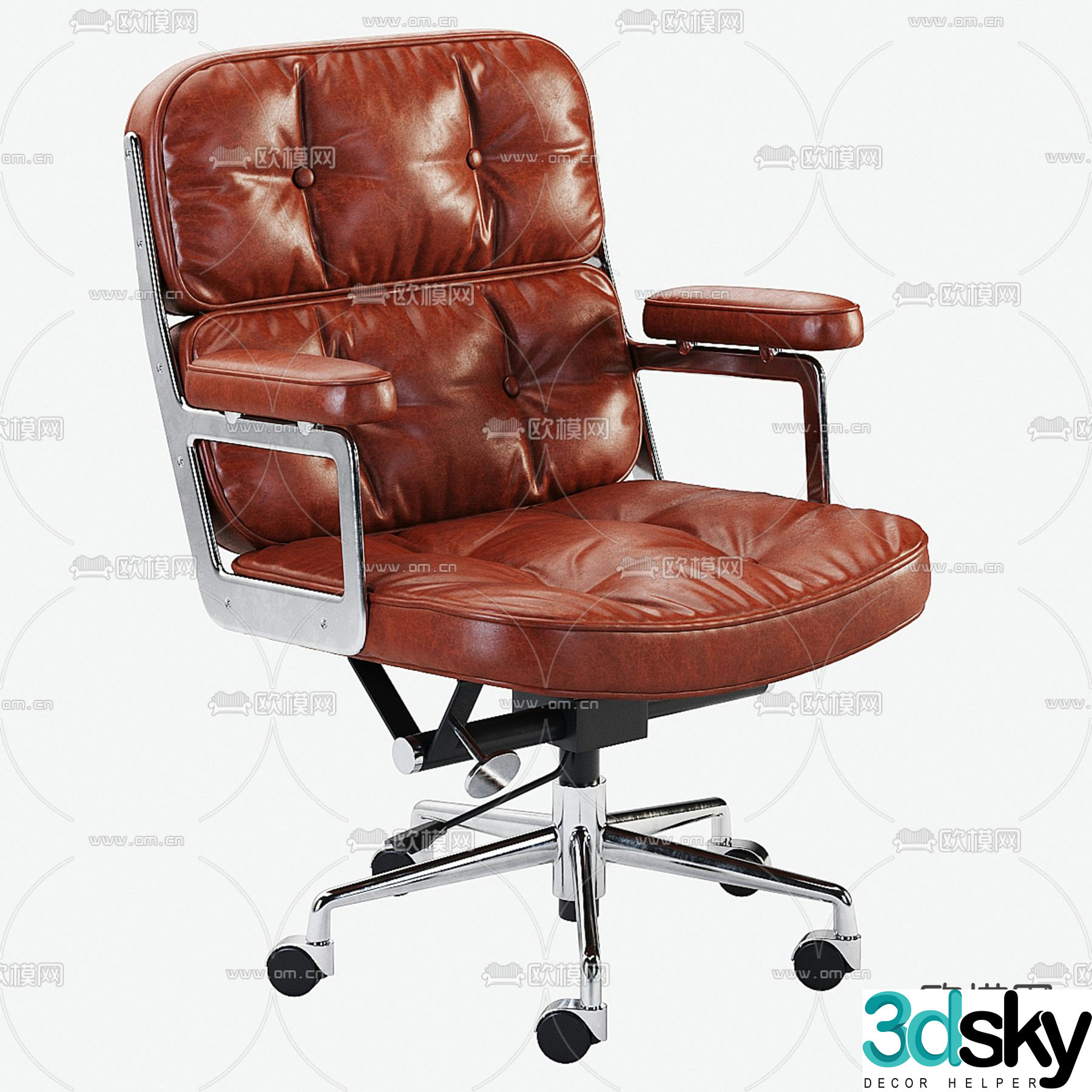 Modern single chair office chair 3d model