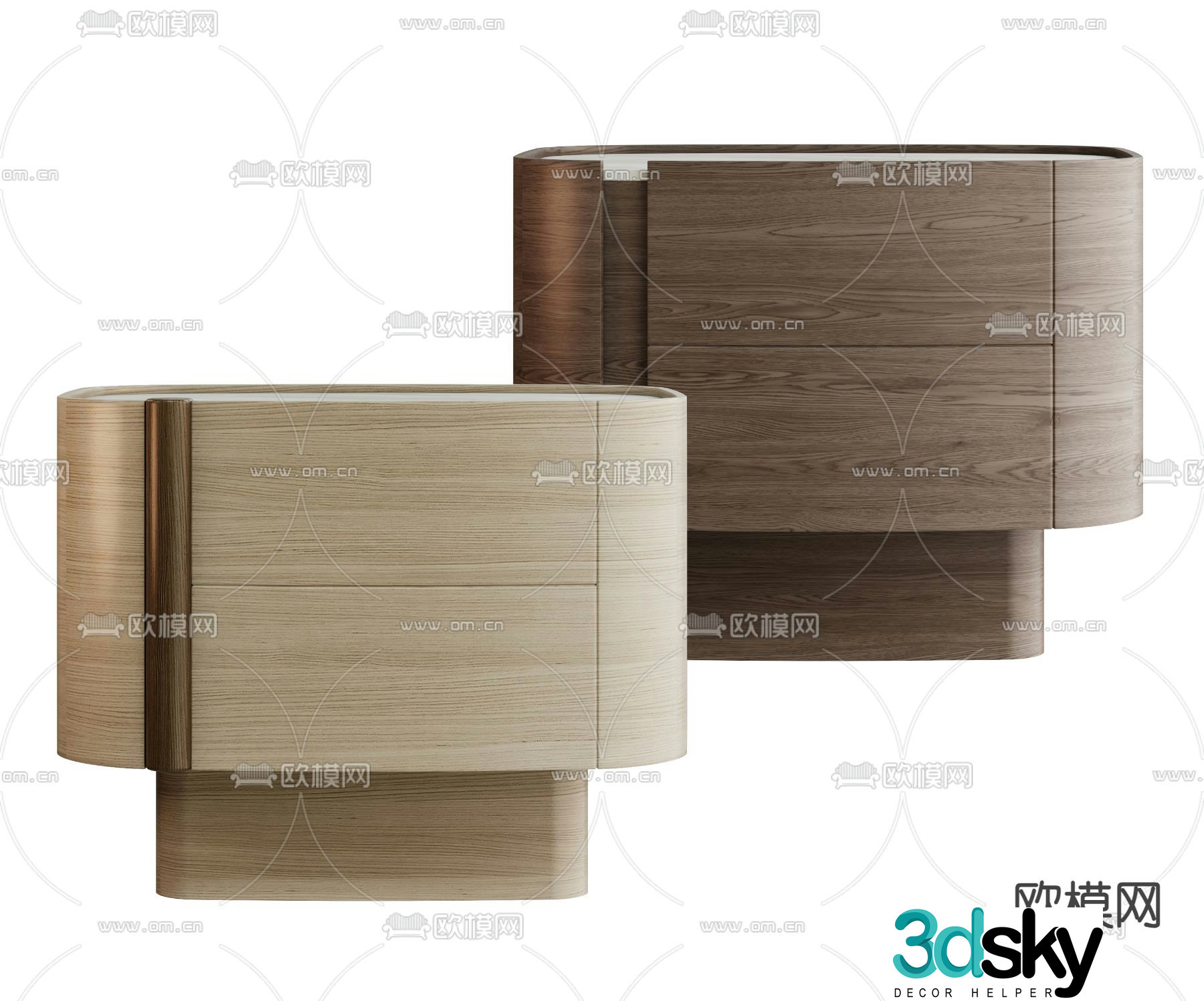 Modern bedside table 3d model