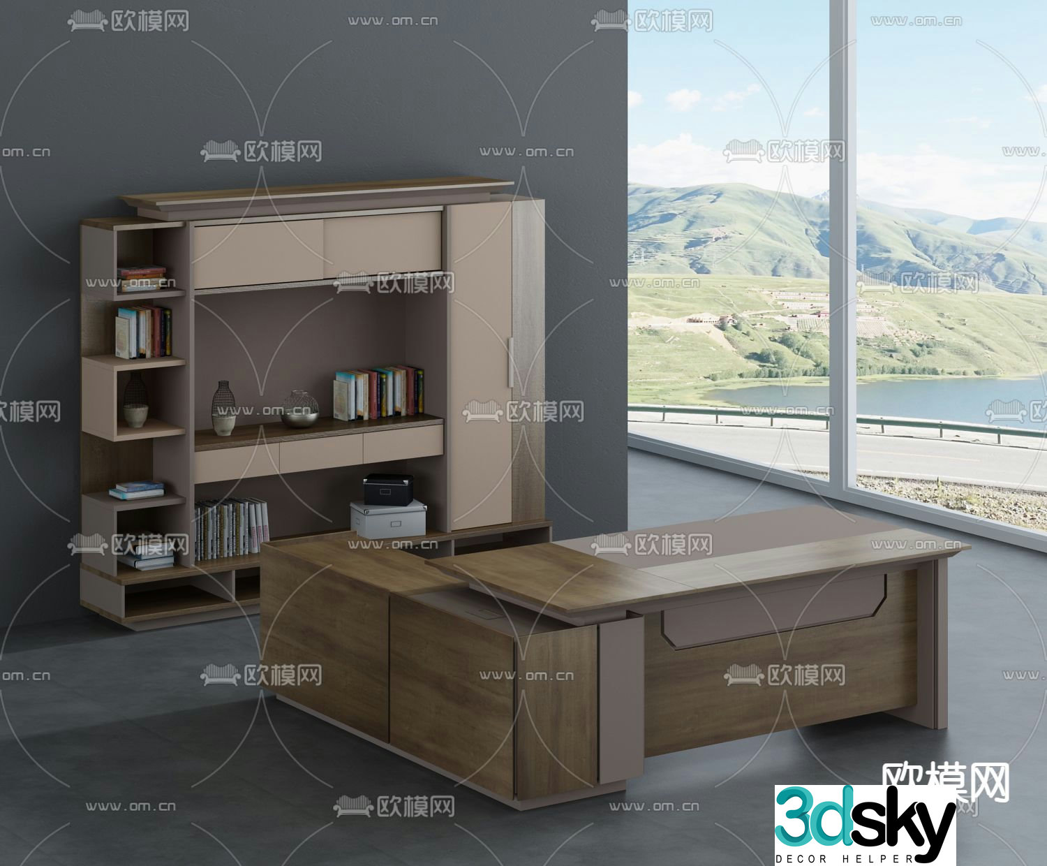 desk desk executive desk office desk 3d model