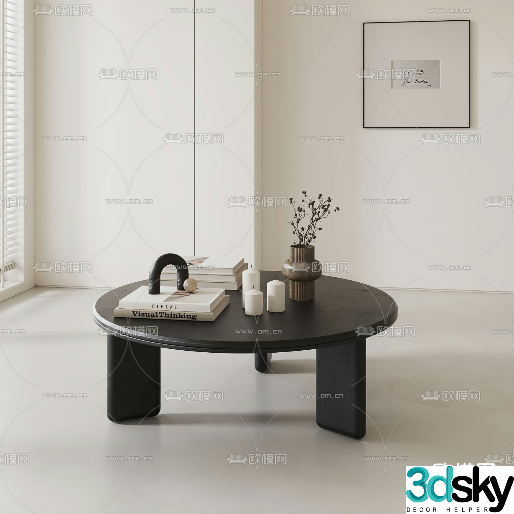 Medieval style coffee table 3D model