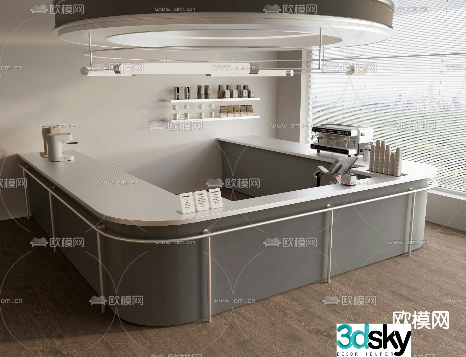 Cafe bar operating table 3D model