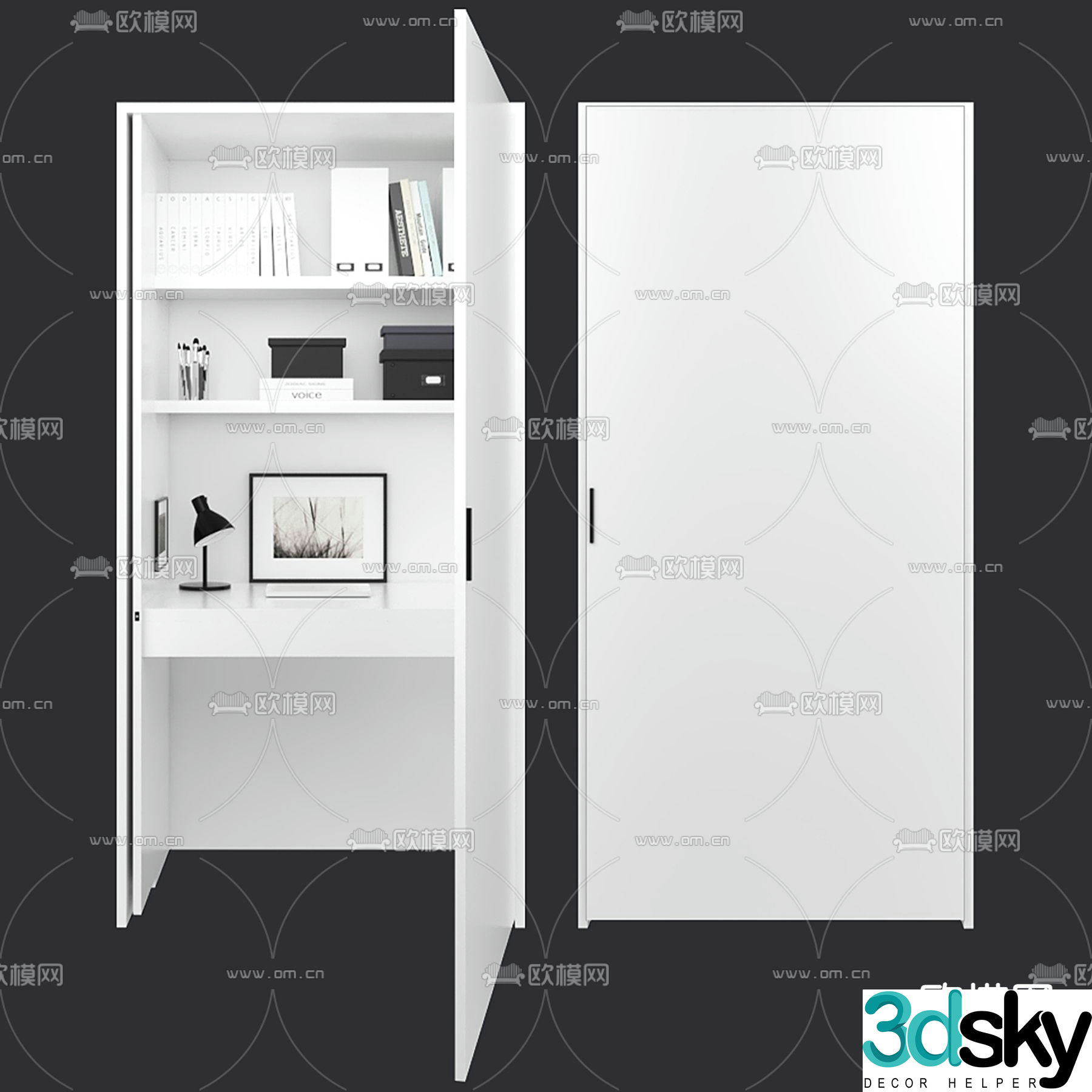 Modern filing cabinet filing cabinet 3d model