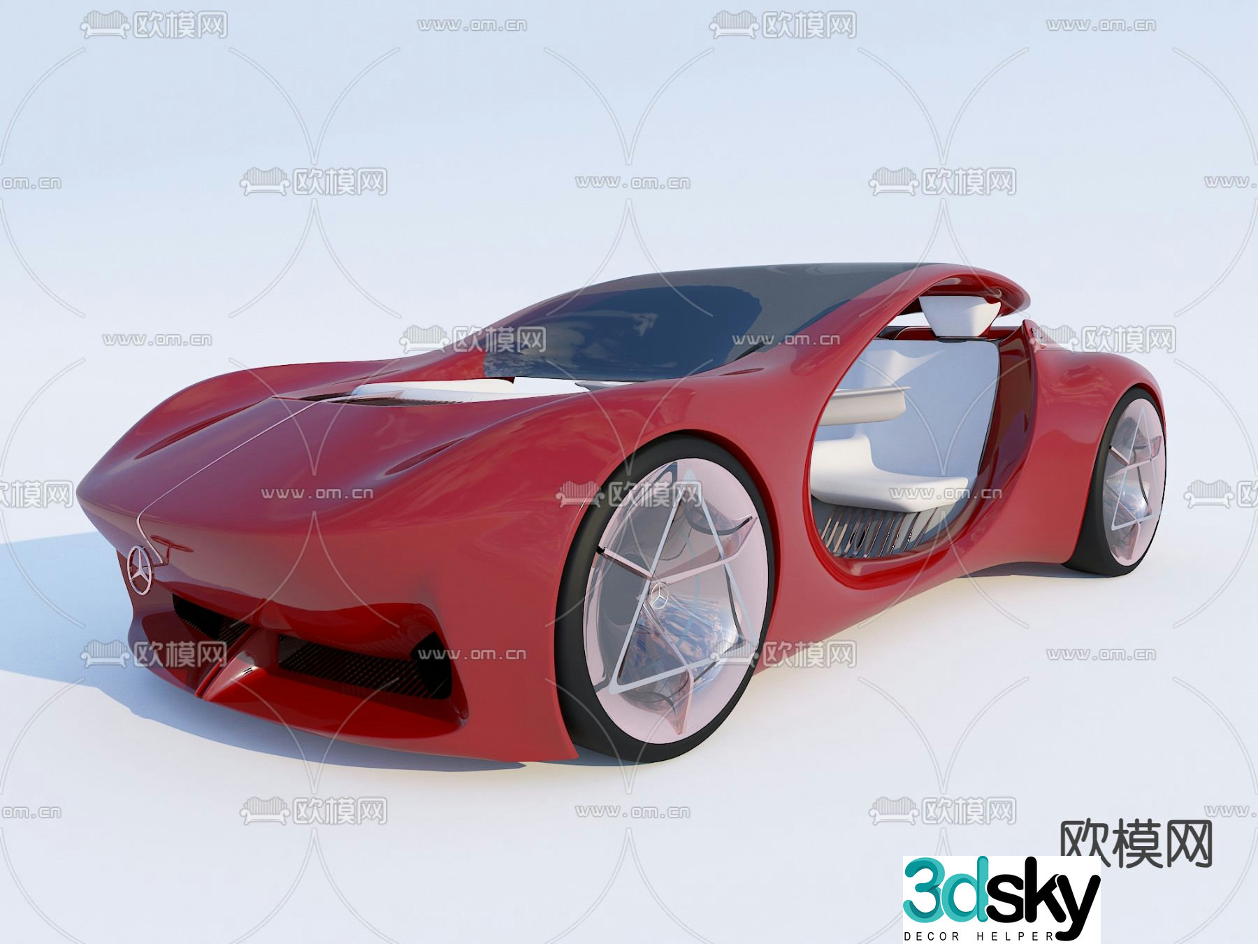 concept car sports car 3d model