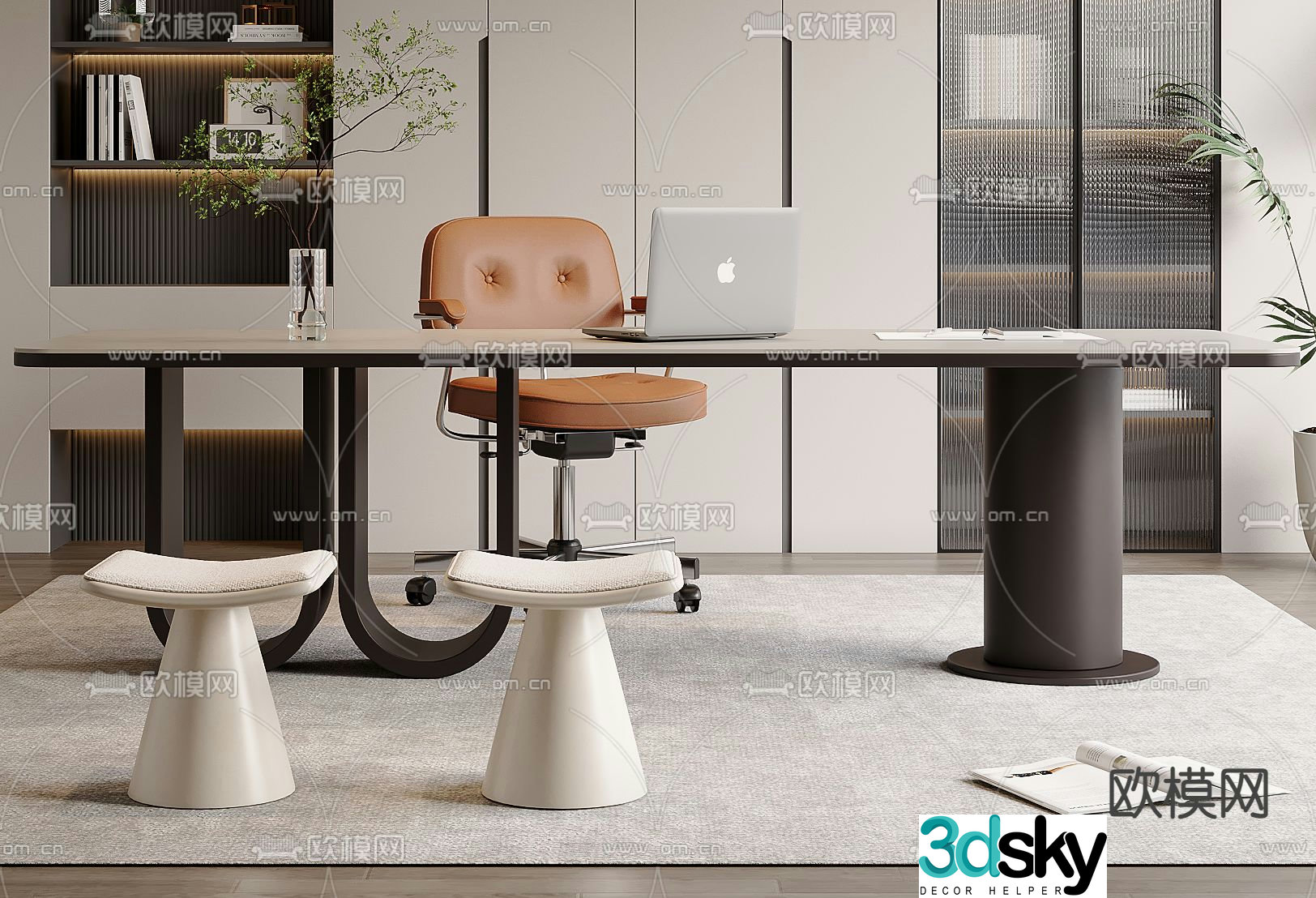 Modern desk chair 3d model
