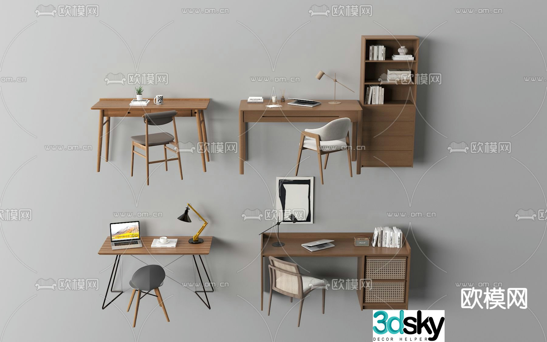 Modern children’s desk 3d model