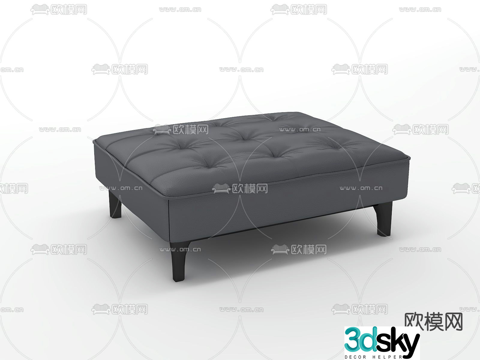 Footrest sofa stool 3d model