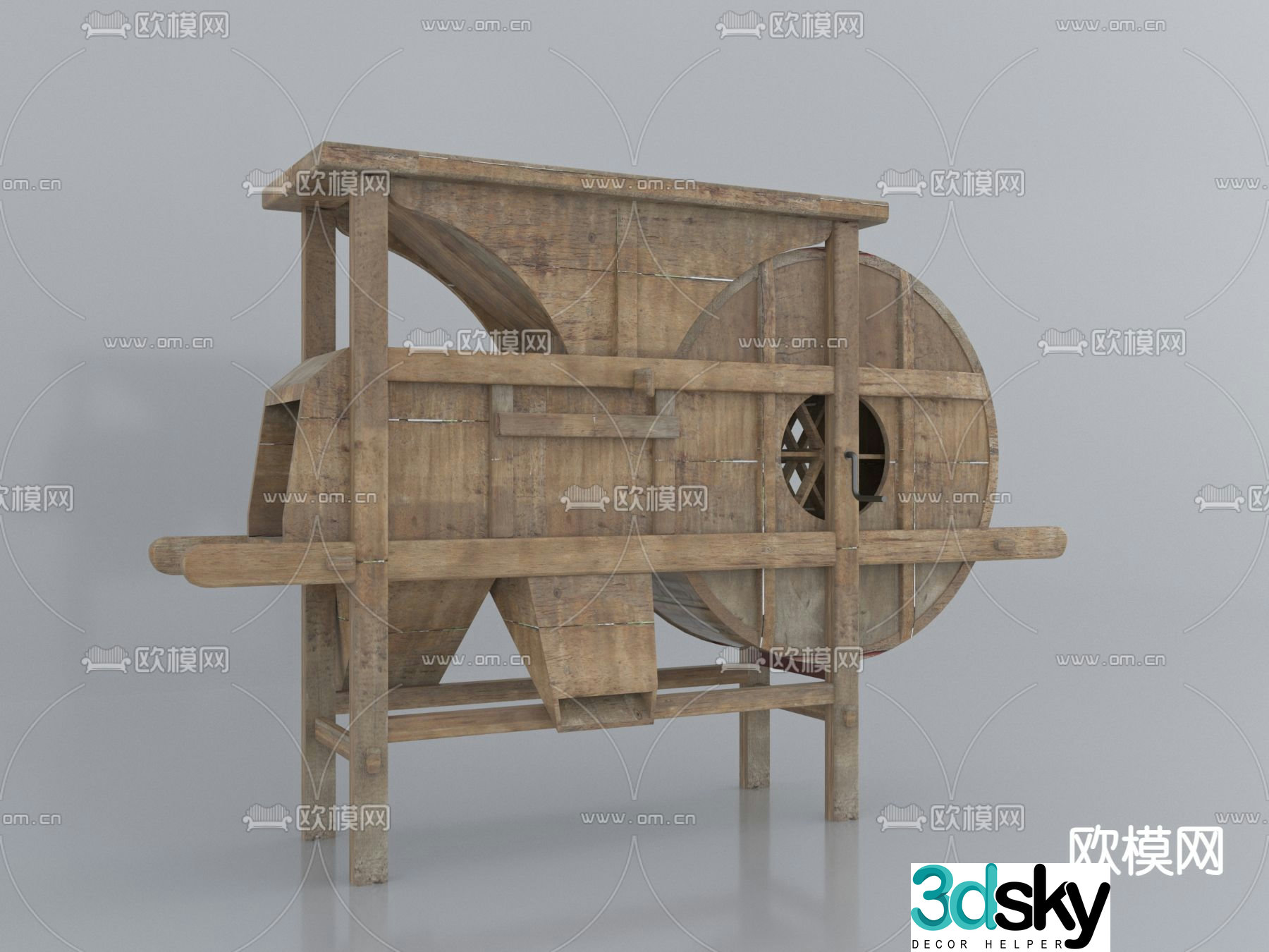 Chinese style valley fan 3d model