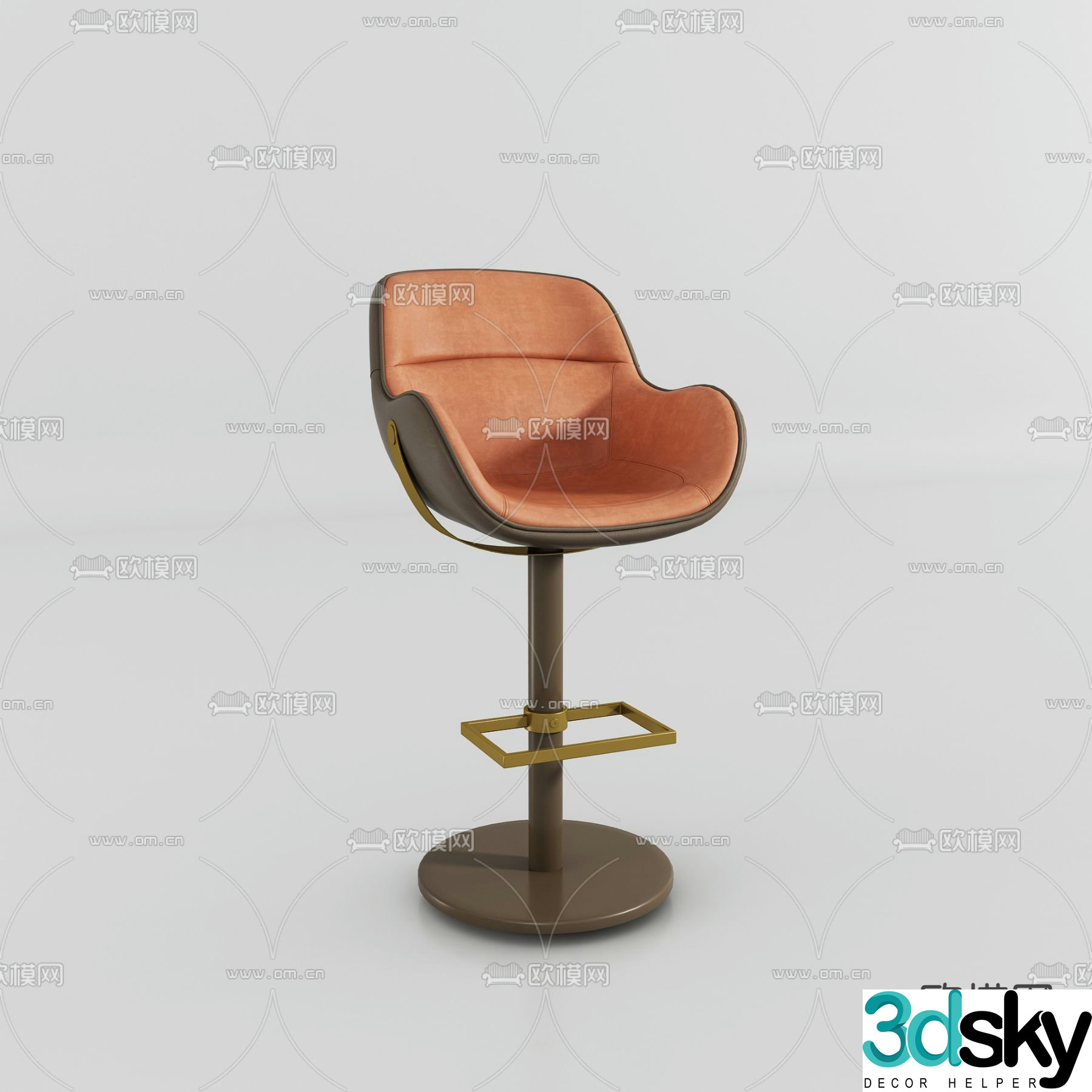Modern bar chair 3d model