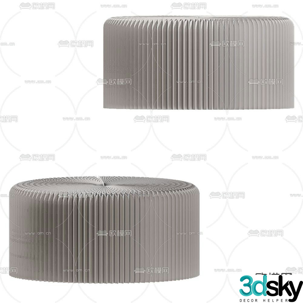 Molo folding paper stool 3d model