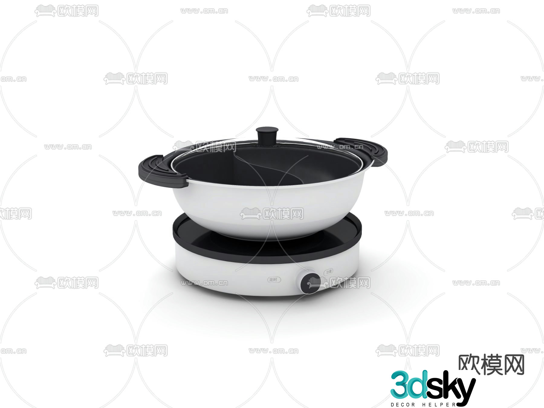 Electric cooking pot 3d model