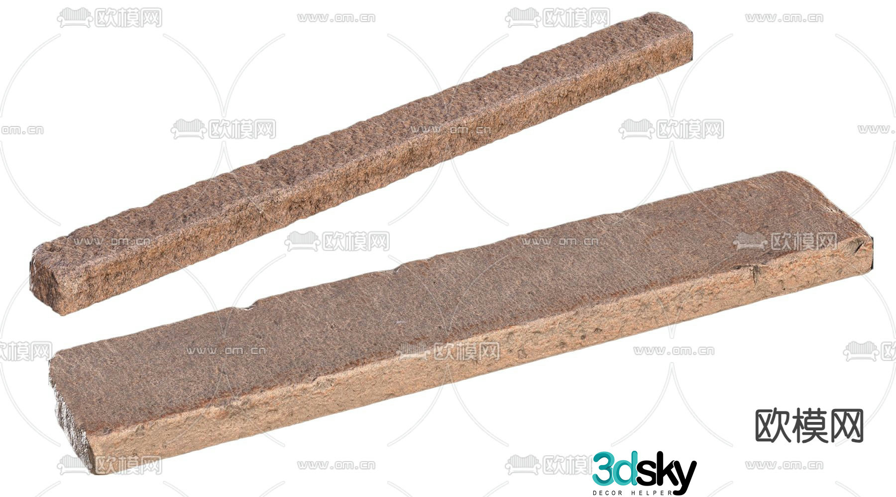 bluestone strip 3d model