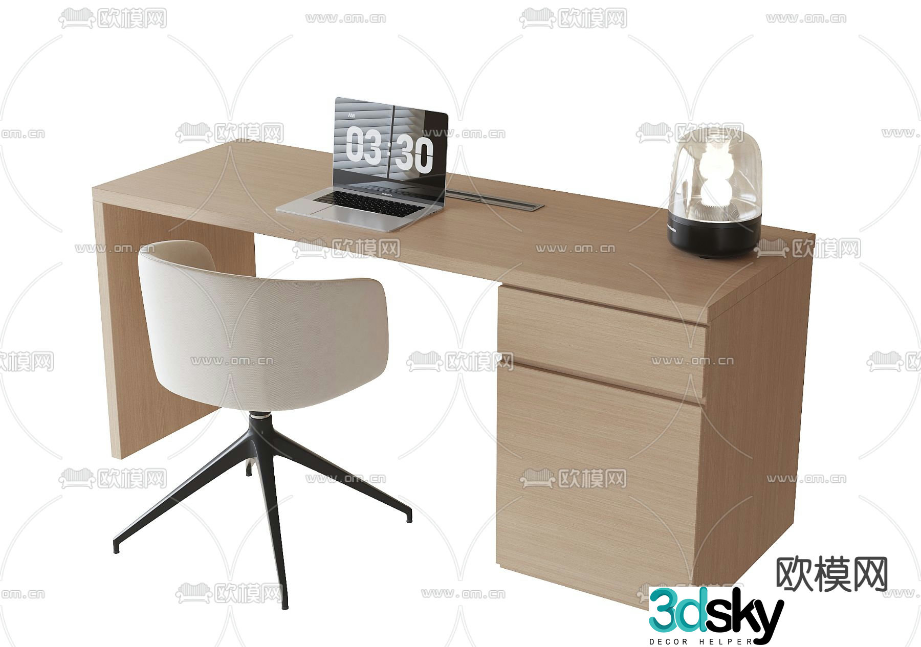 Modern desk chair 3d model