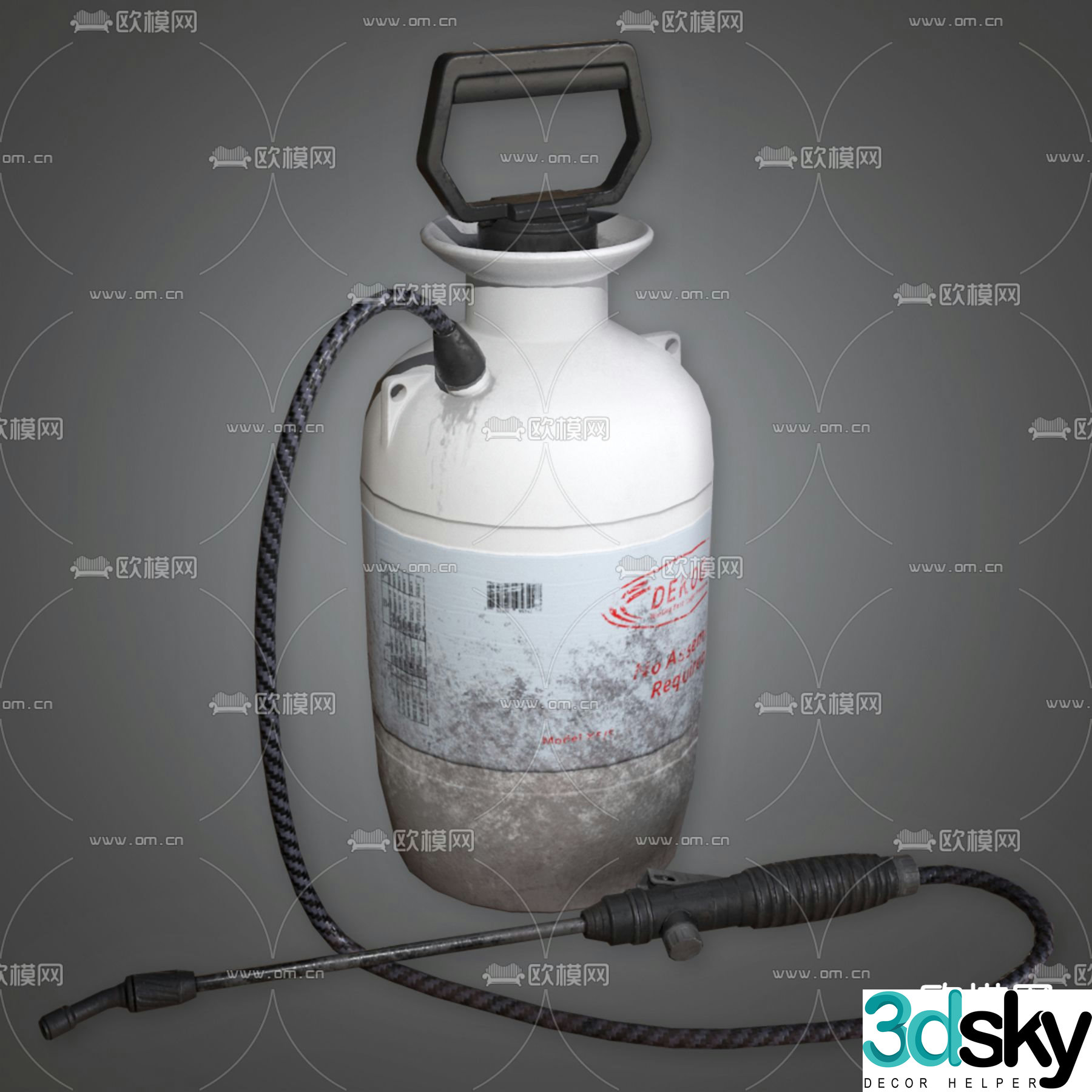 Industrial style pesticide sprayer 3d model