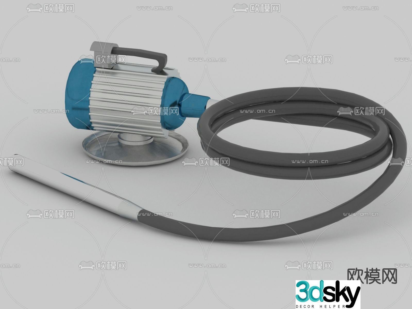 concrete vibrator industrial equipment 3d model