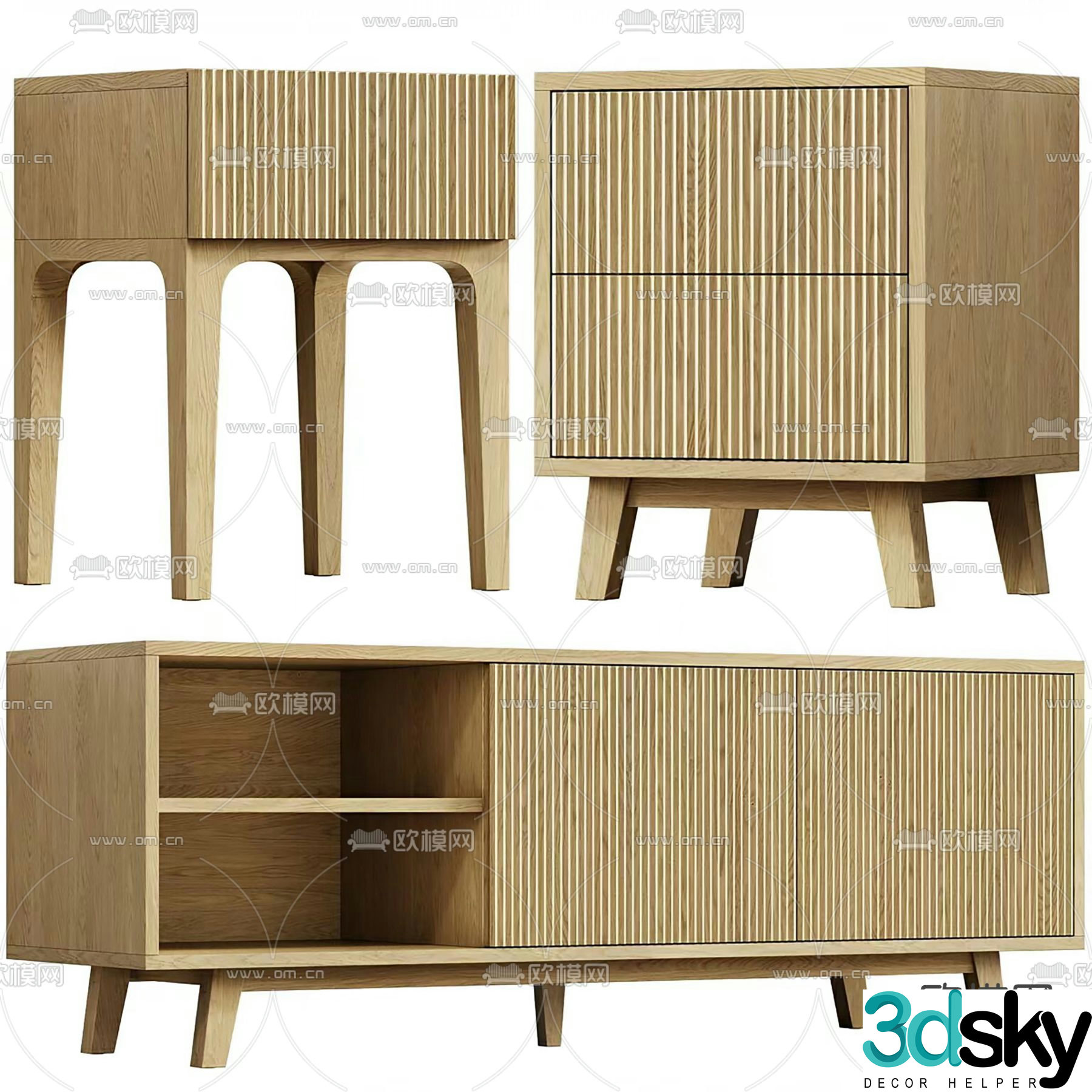 Osobica bedside table 3d model