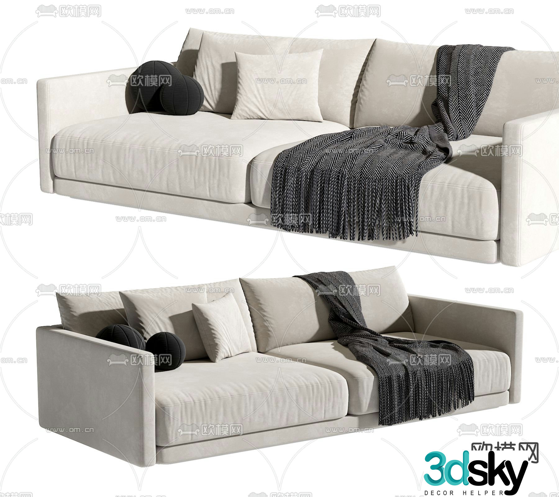 Blanche loveseat 3d model