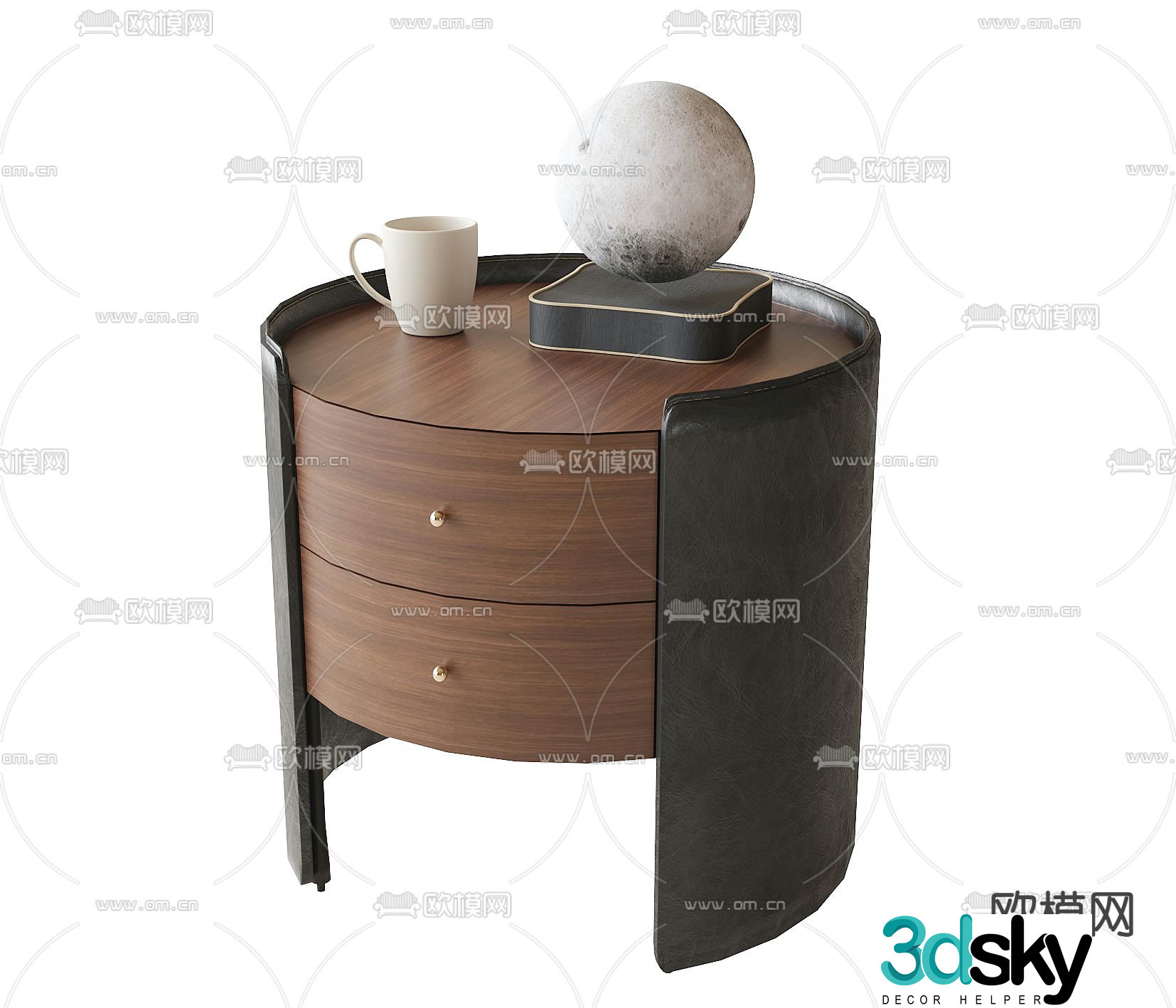 Modern bedside table 3d model