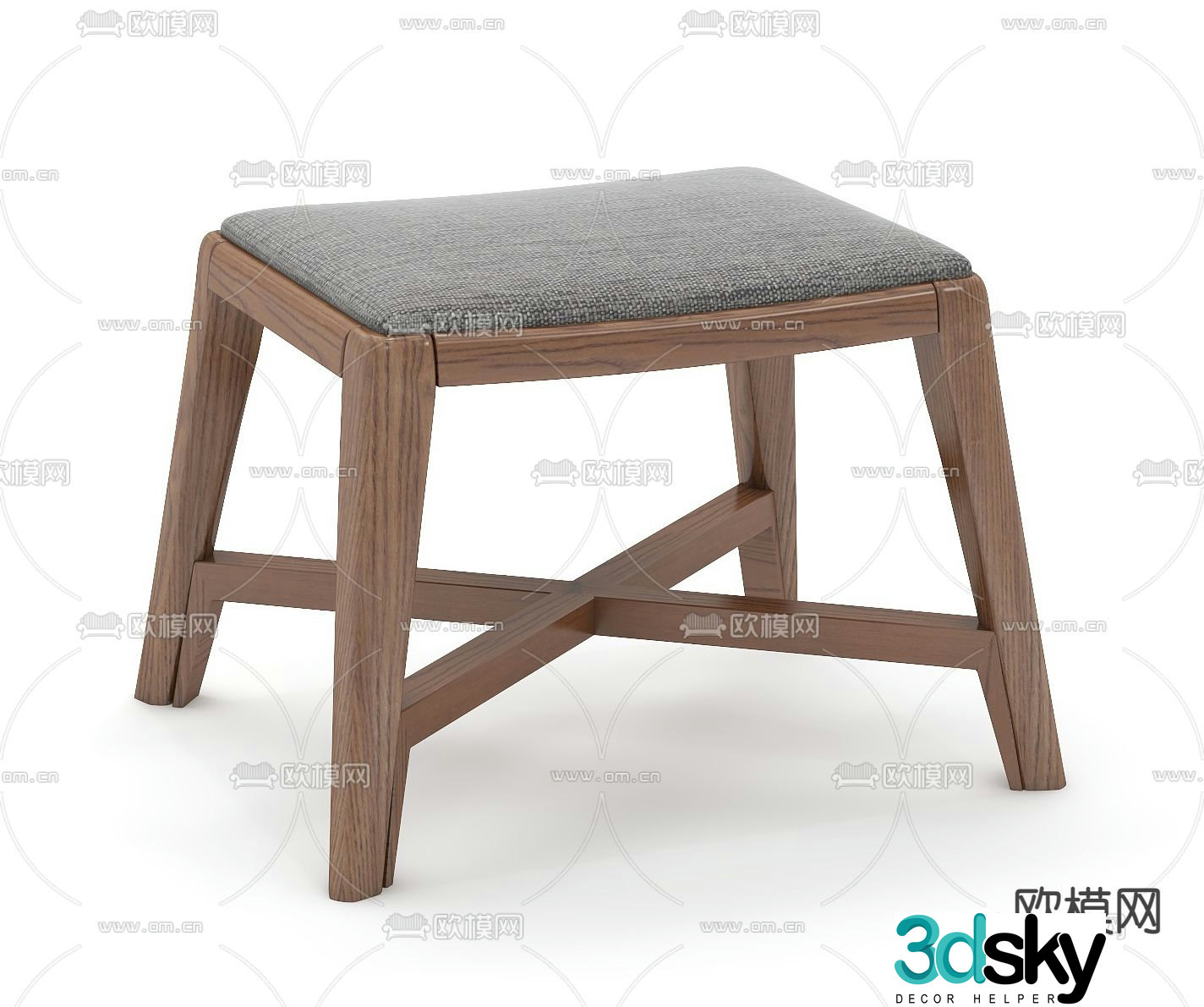 Stool low stool 3d model
