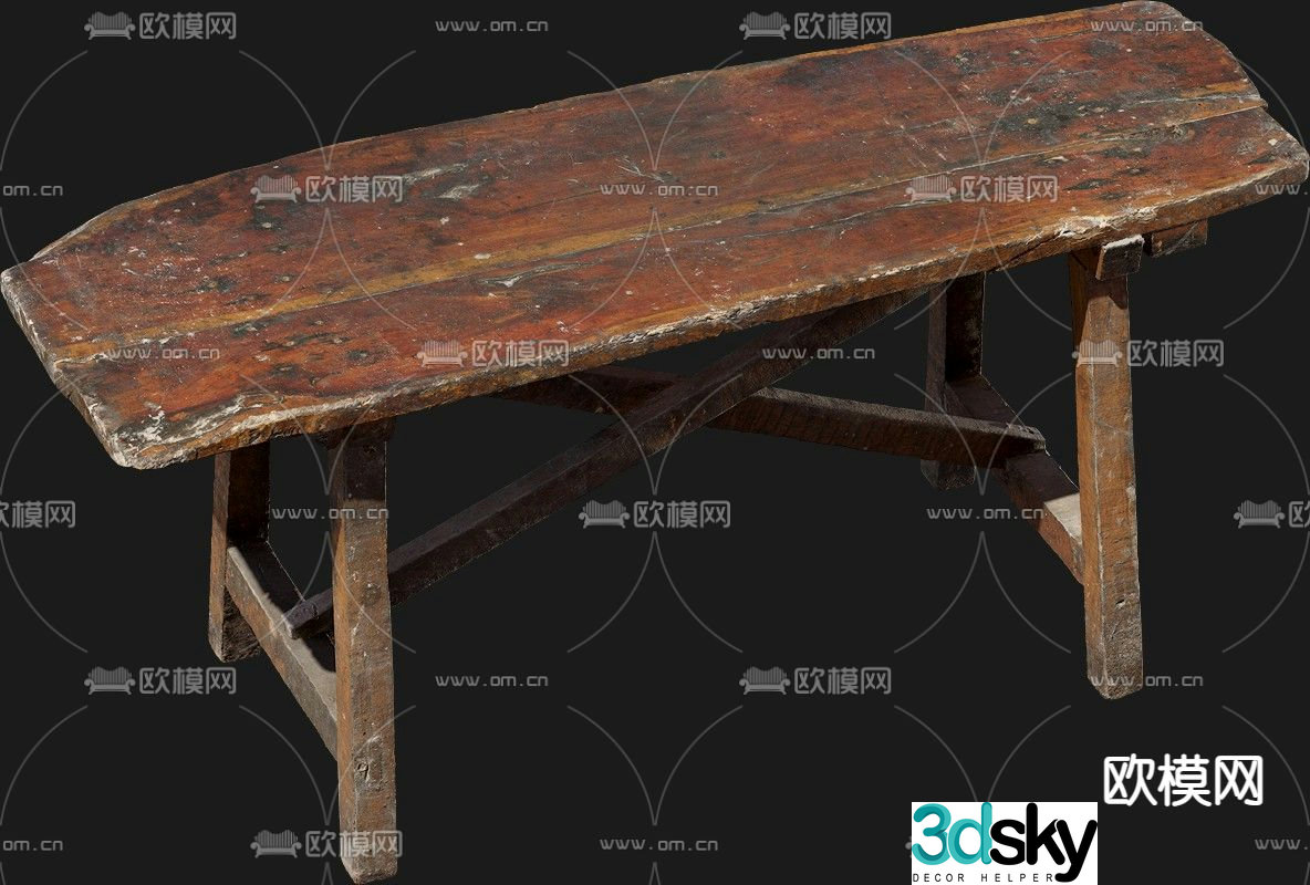 stool bench bench 3d model