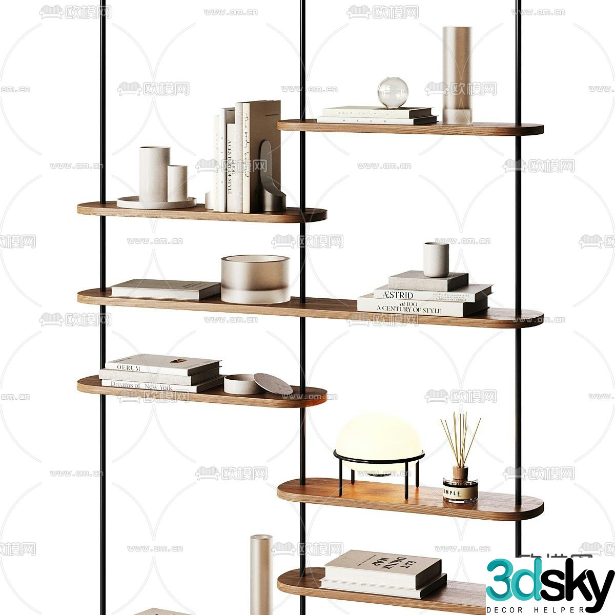 Decorative rack storage rack 3d model