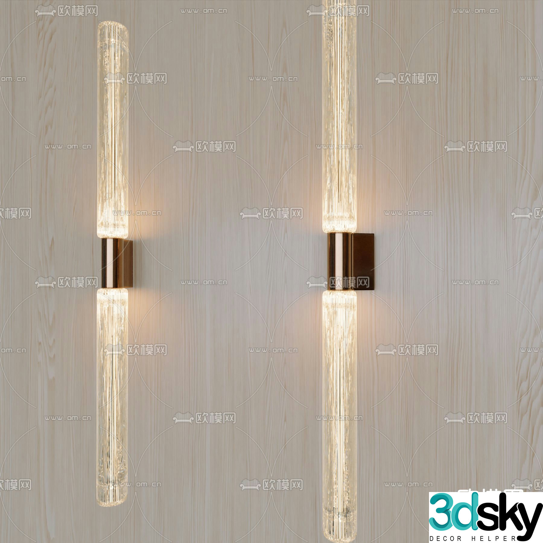 Simple wall lamp 3d model