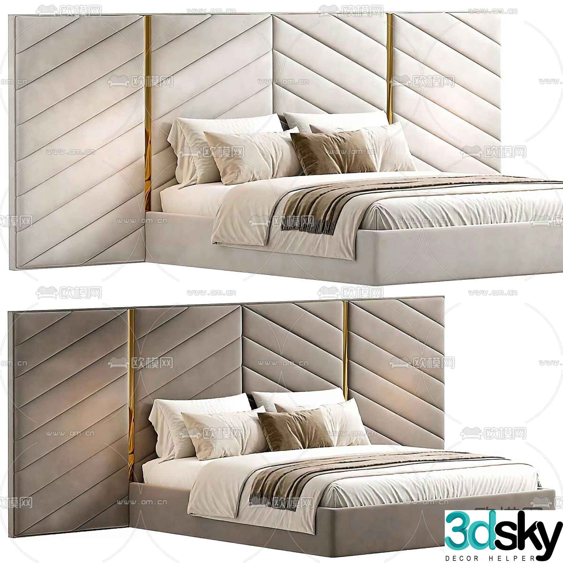 Albero double bed 3d model