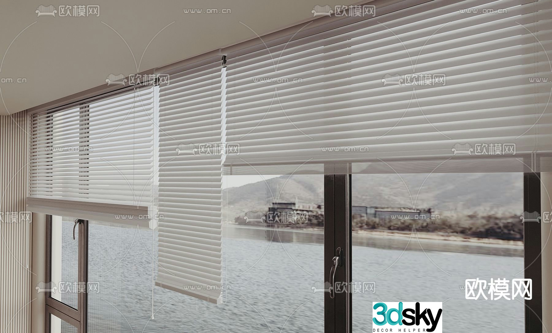 Modern venetian blinds 3d model