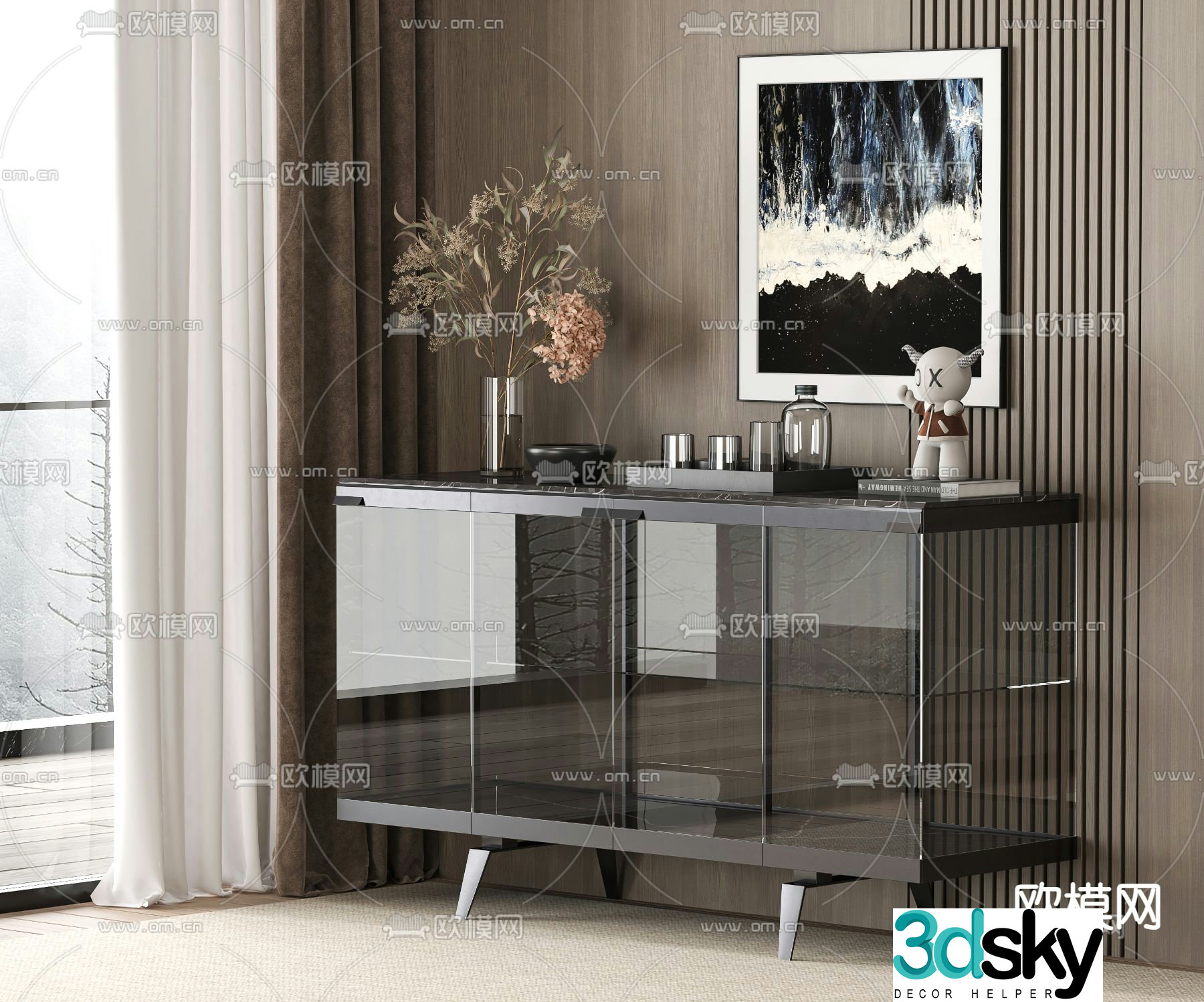 Modern entrance cabinet 3D model