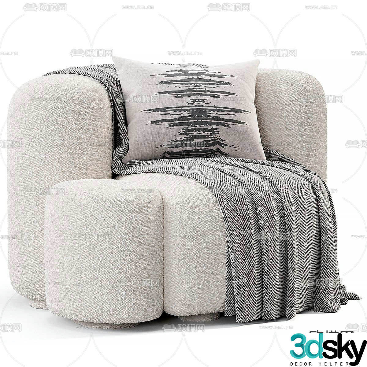 Baba leisure sofa 3d model