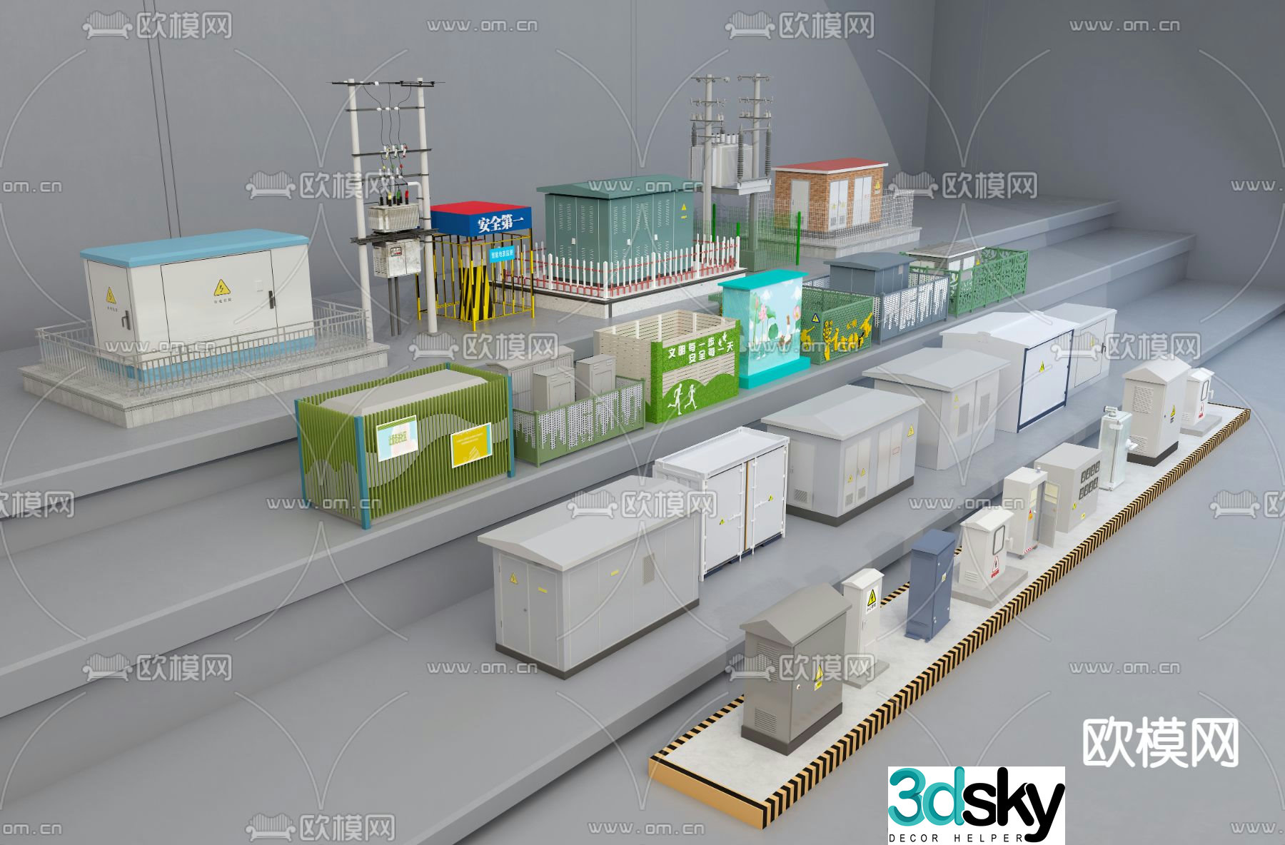 Distribution box distribution room distribution equipment transformer 3d model