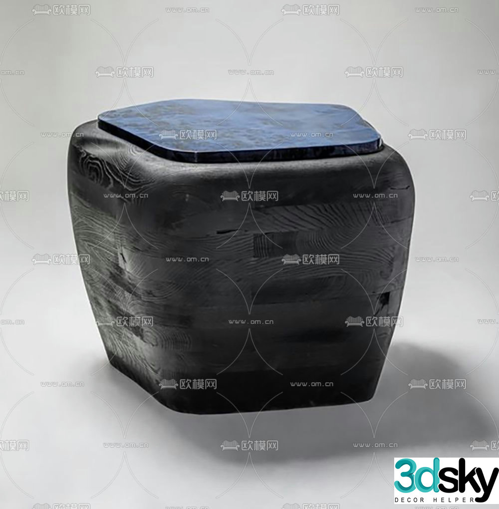 Modern sofa stool shoe changing stool low stool 3D model