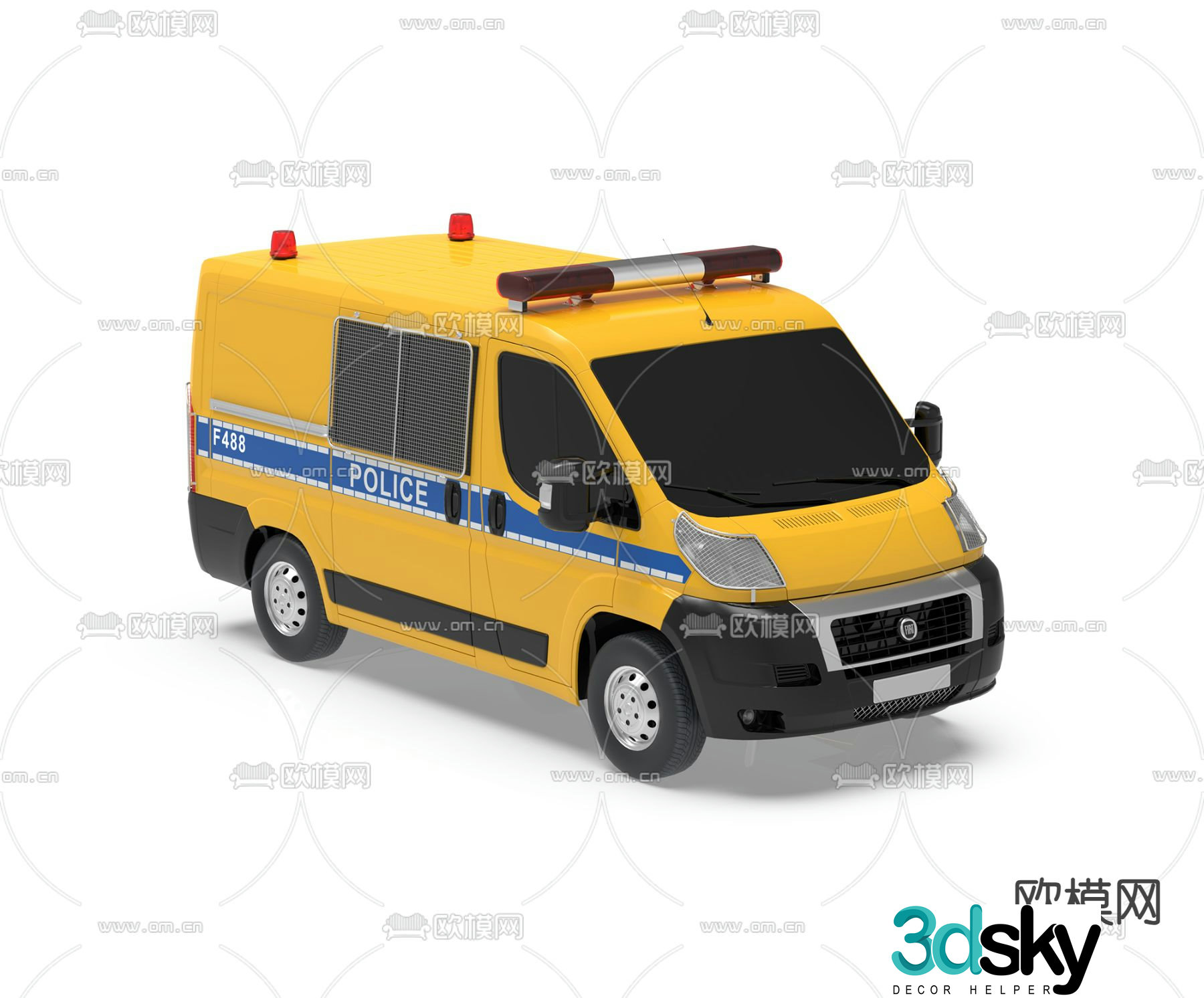 car ambulance 3d model
