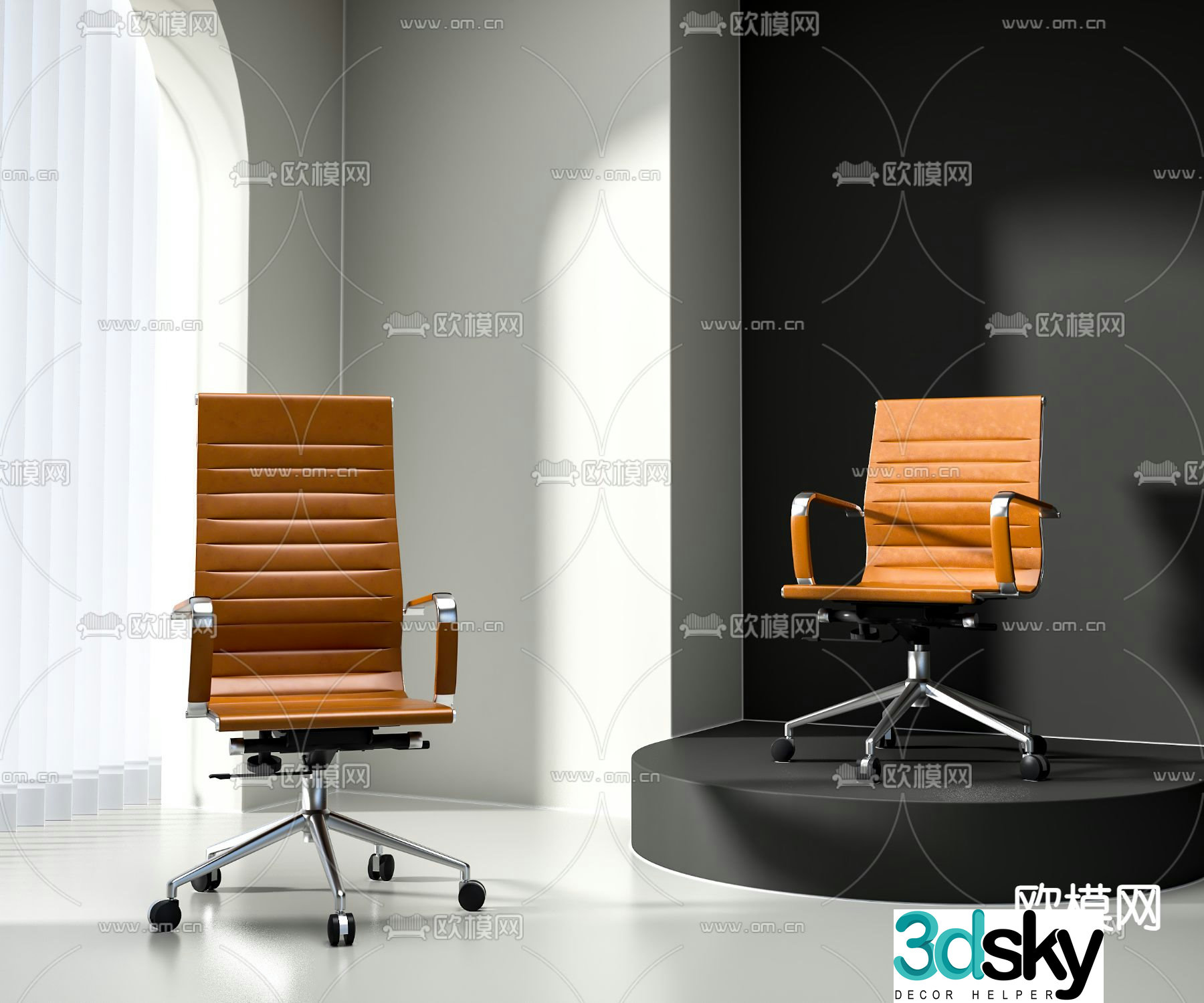 Modern shift chair work chair office chair 3d model