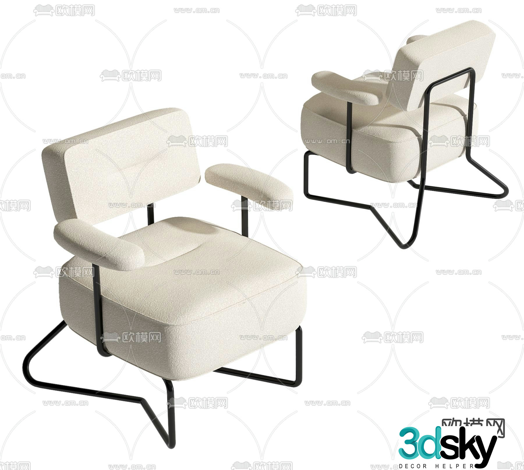 Leisure chair chair 3d model
