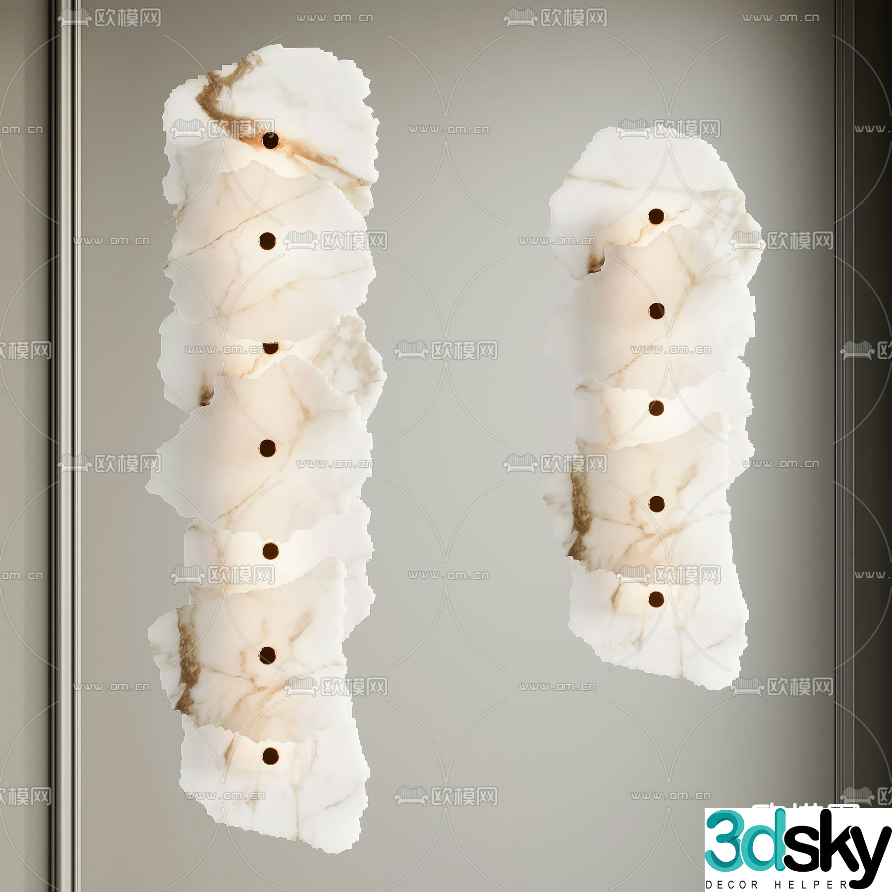 Light luxury wall lamp 3D model