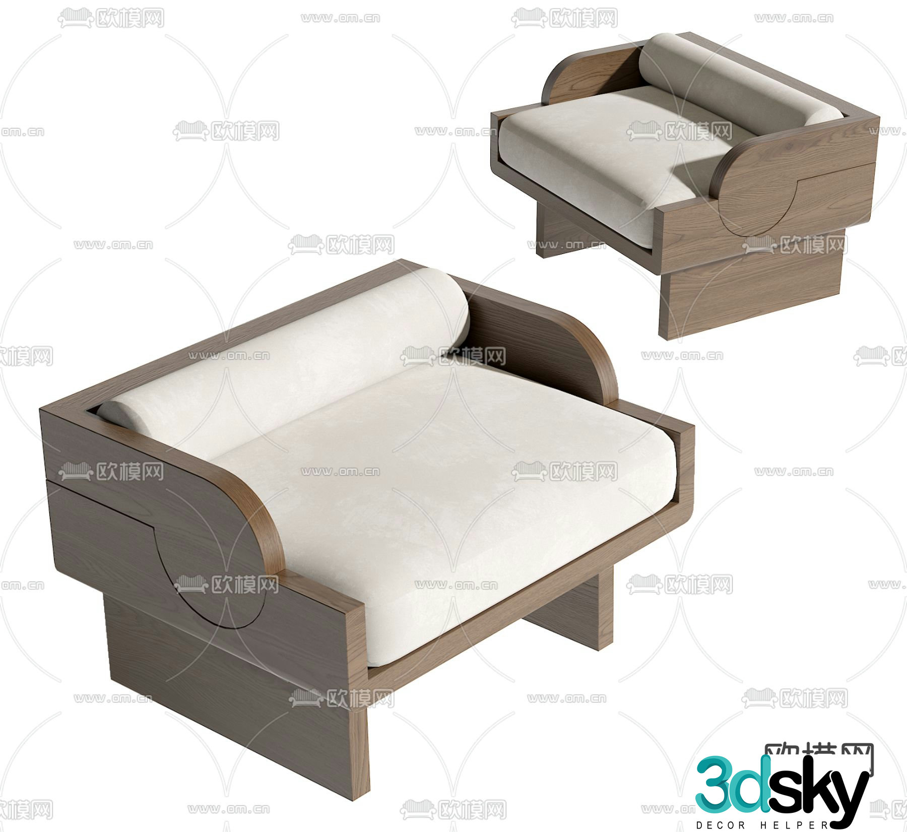 GALLIPOLI sofa chair leisure chair 3d model