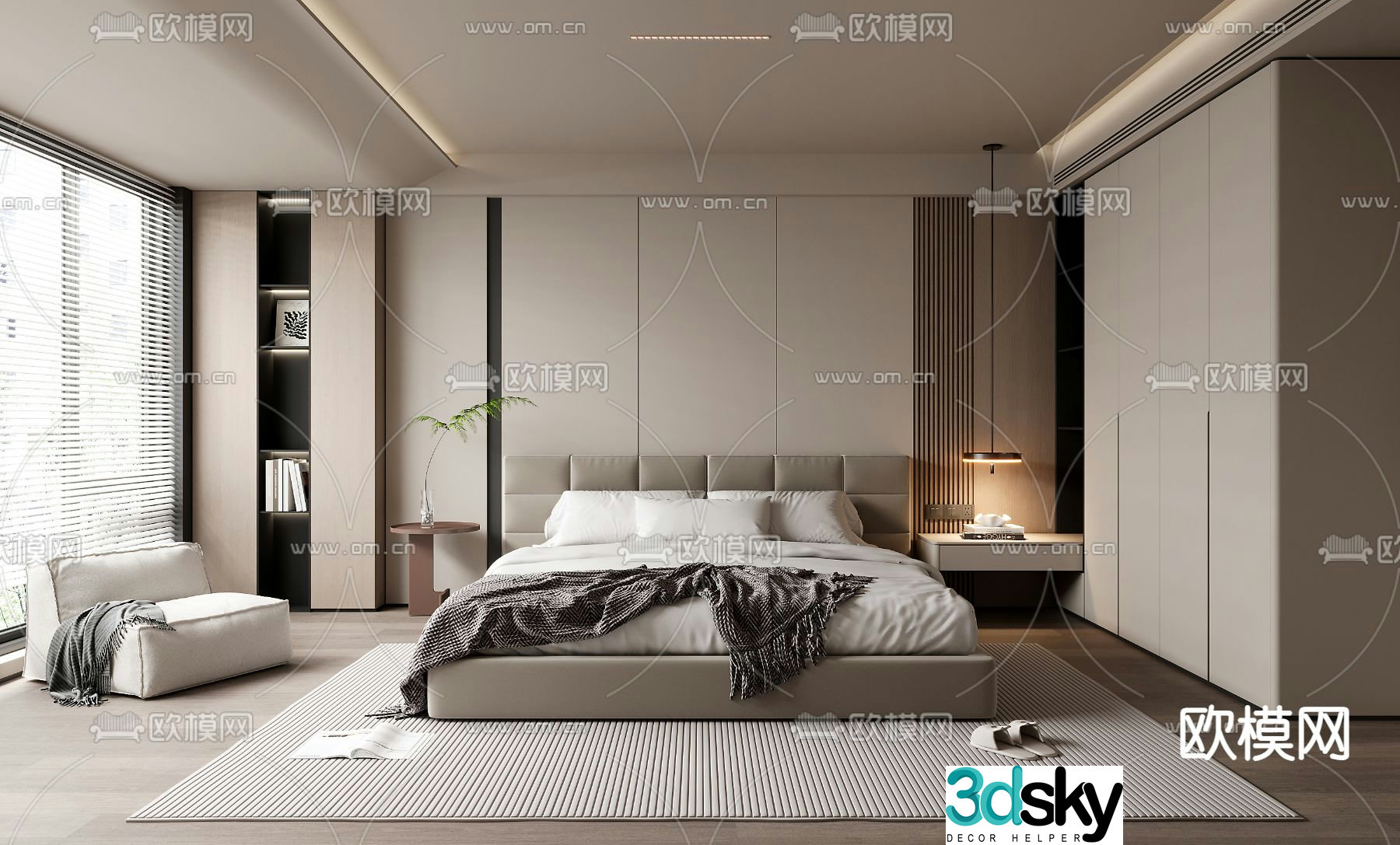 Modern bedroom Master bedroom Master room 3d model