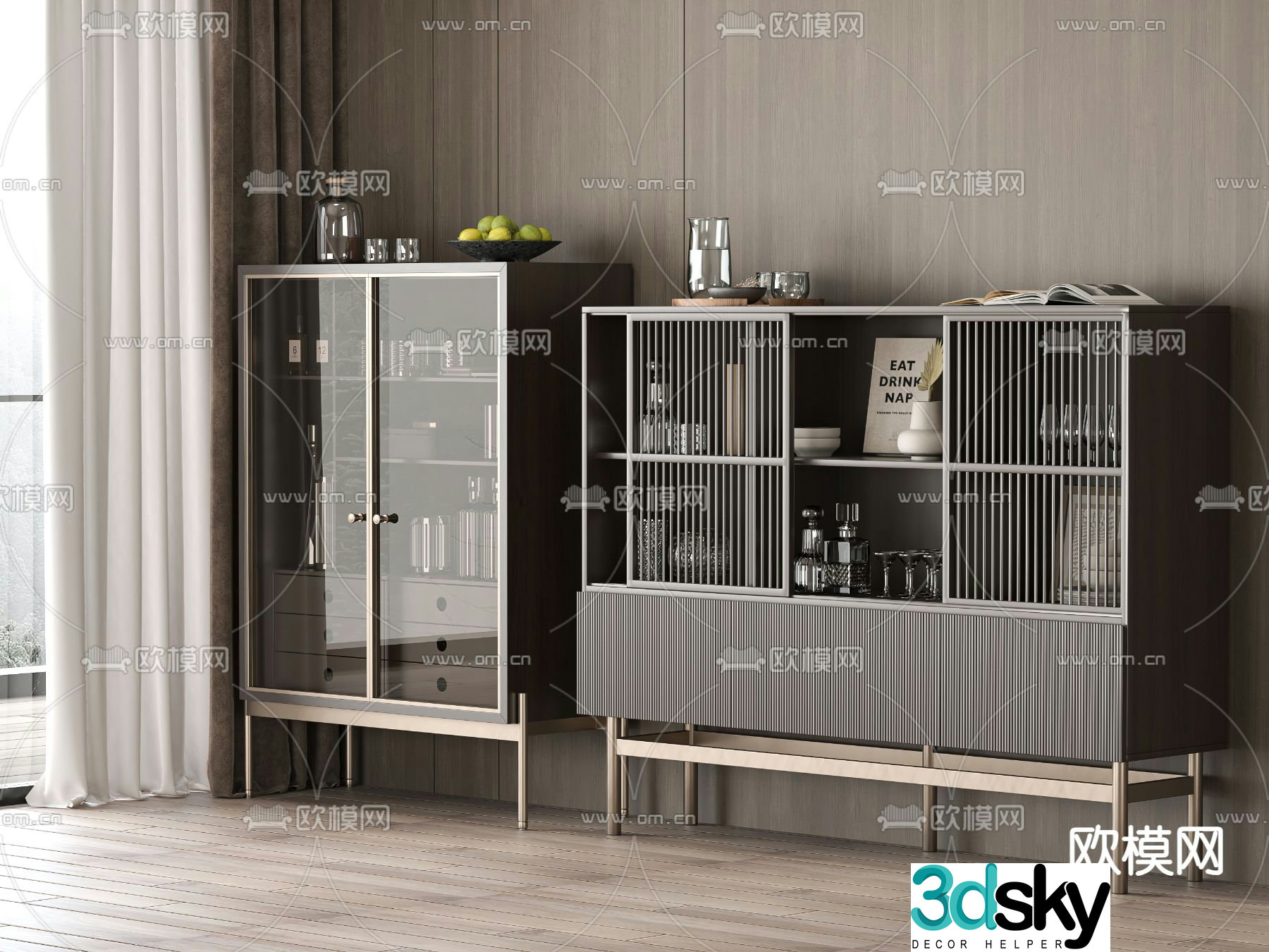 Modern sideboard 3d model