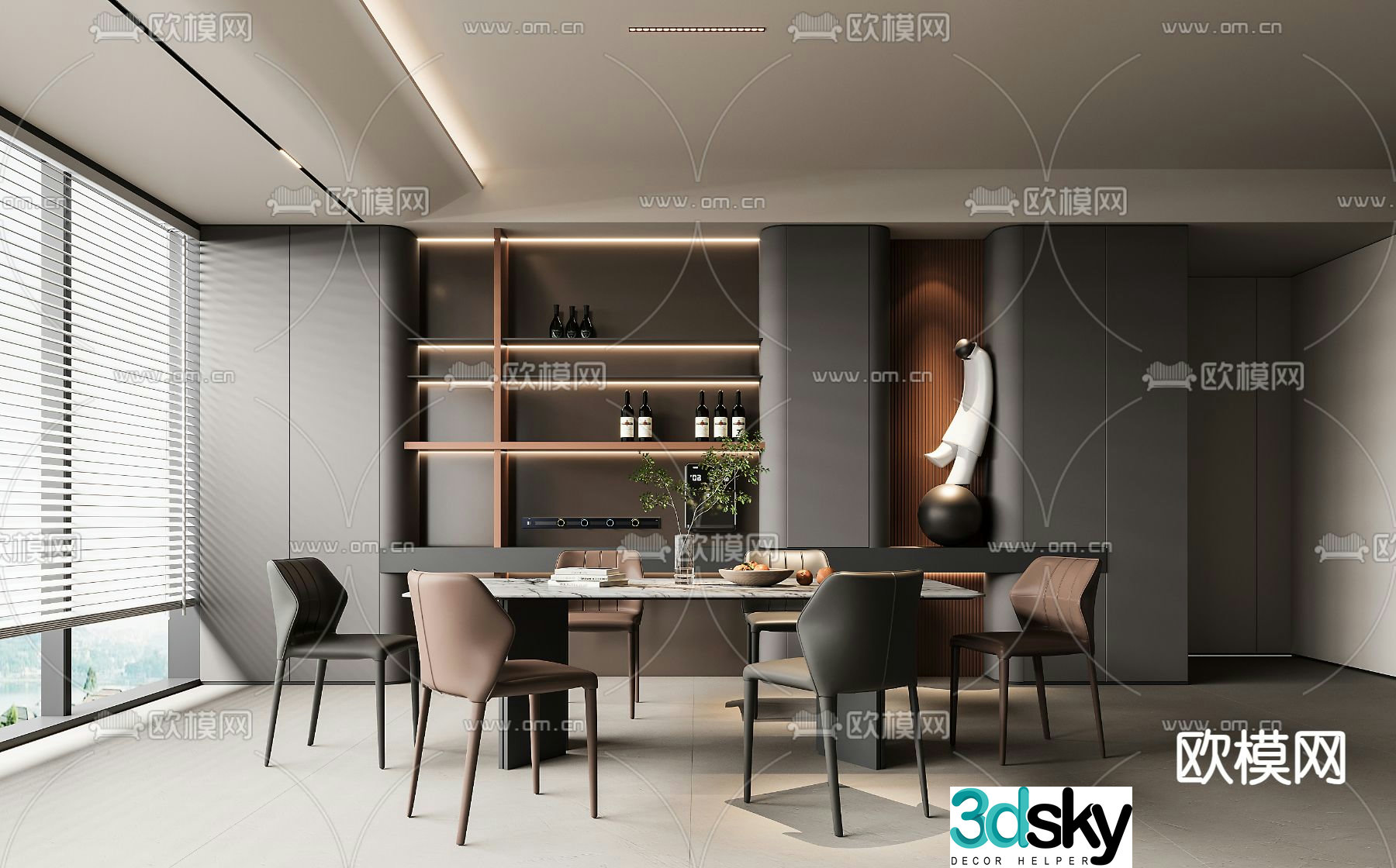 Italian restaurant 3d model