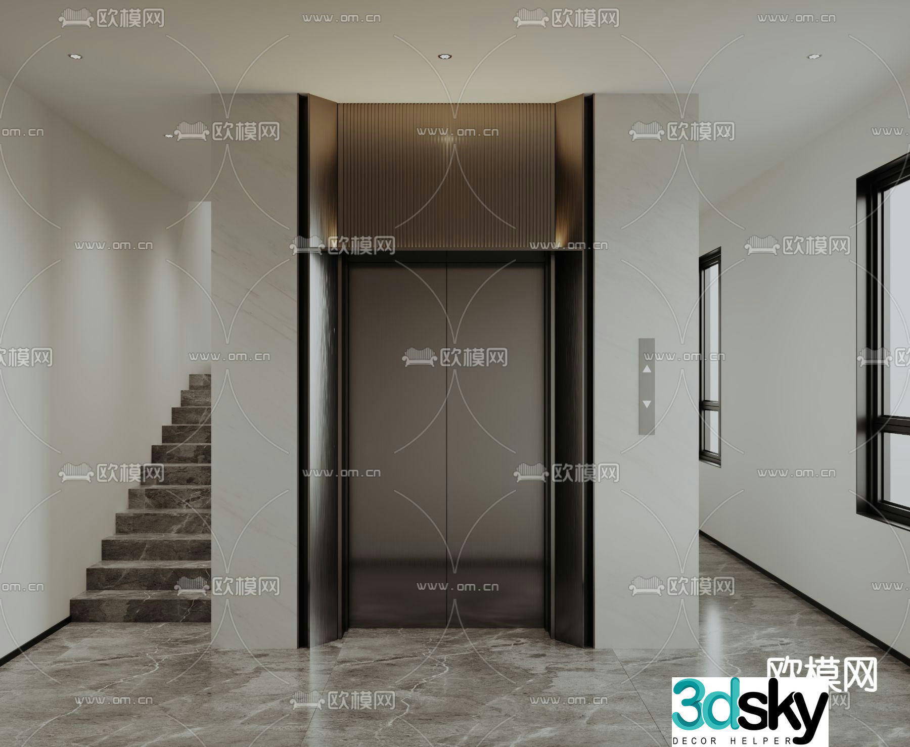 Villa elevator 3d model