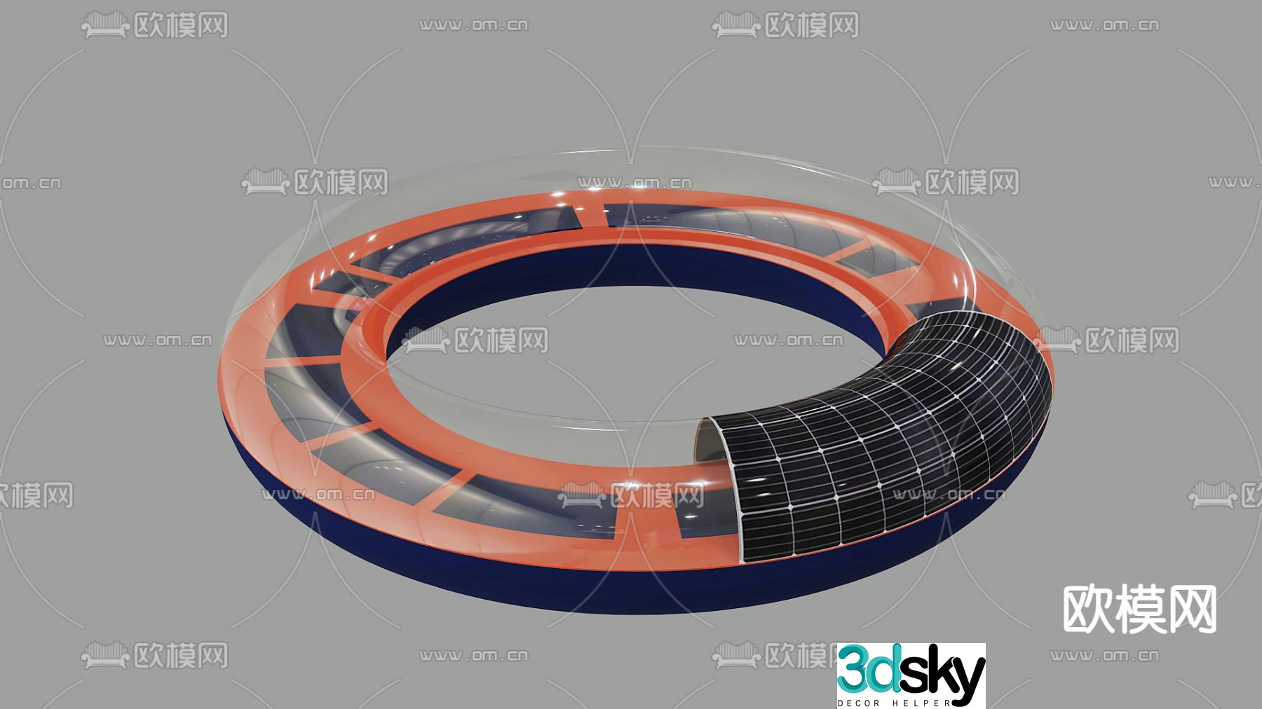 solar ring sensor thermal imager communication device 3d model