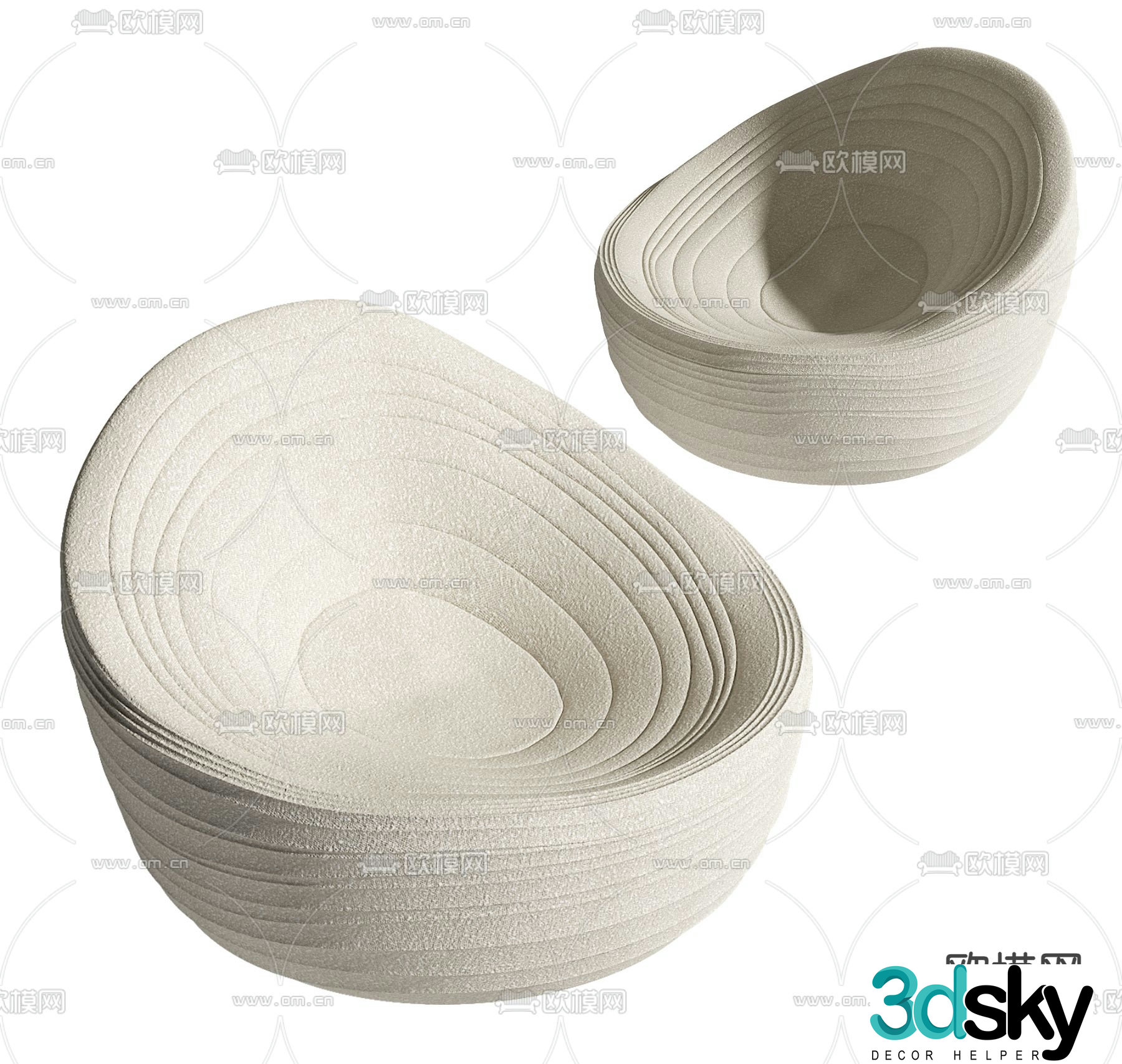 Leisure beanbag 3d model