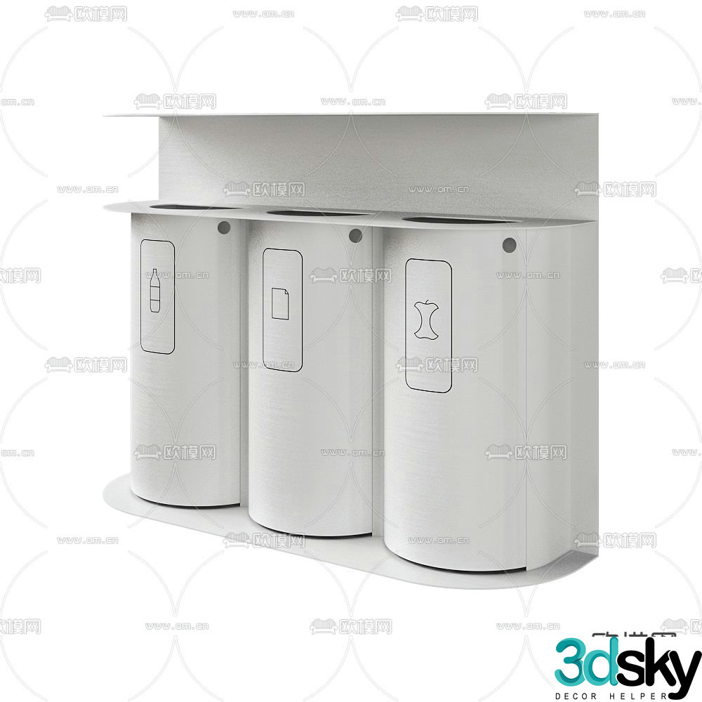 CORE outdoor trash can 3d model