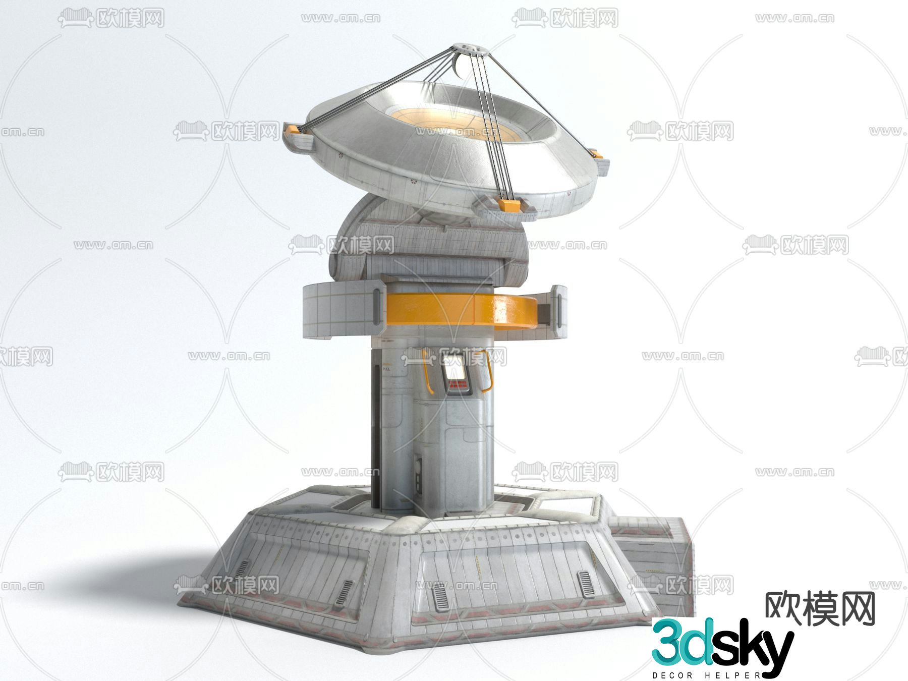 communication tower signal tower public facilities base station radar 3d model