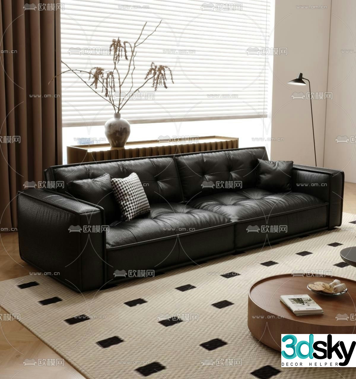 Modern minimalist sofa 3d model