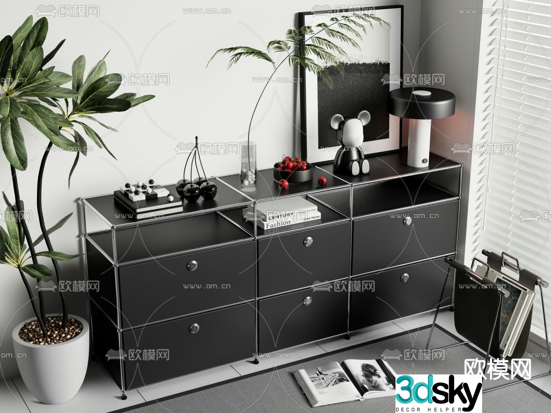 USM premium gray chest 3d model