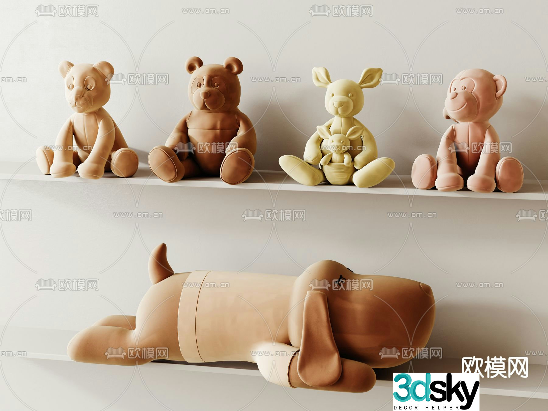 pet doll doll plush toy 3d model