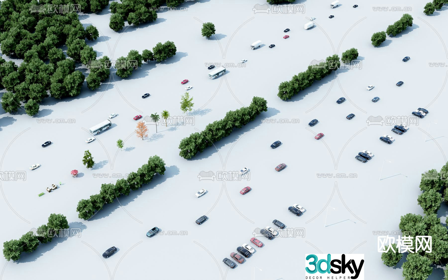 road facilities road landscape 3d model